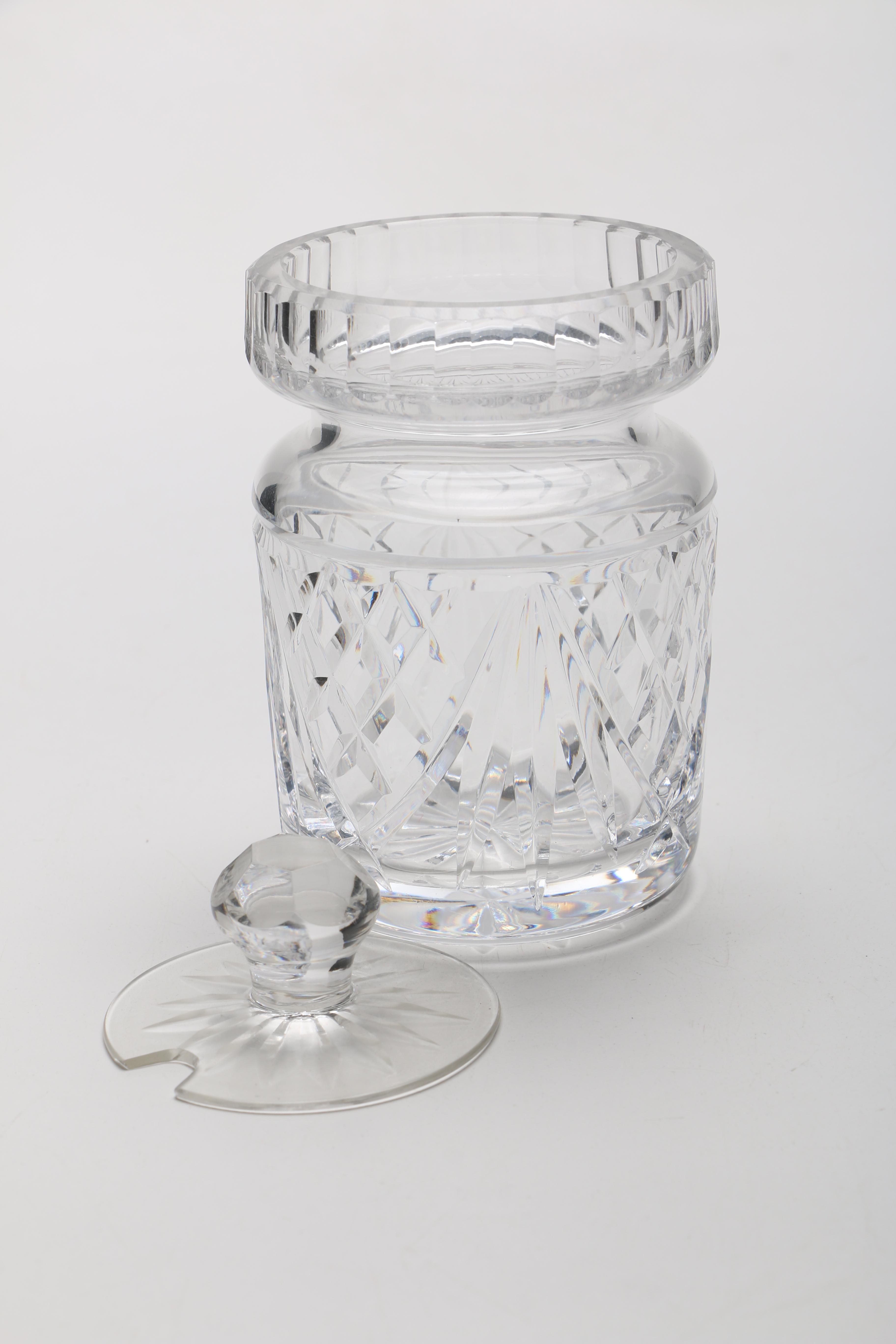Waterford Crystal Biscuit Barrel and Jam Jar