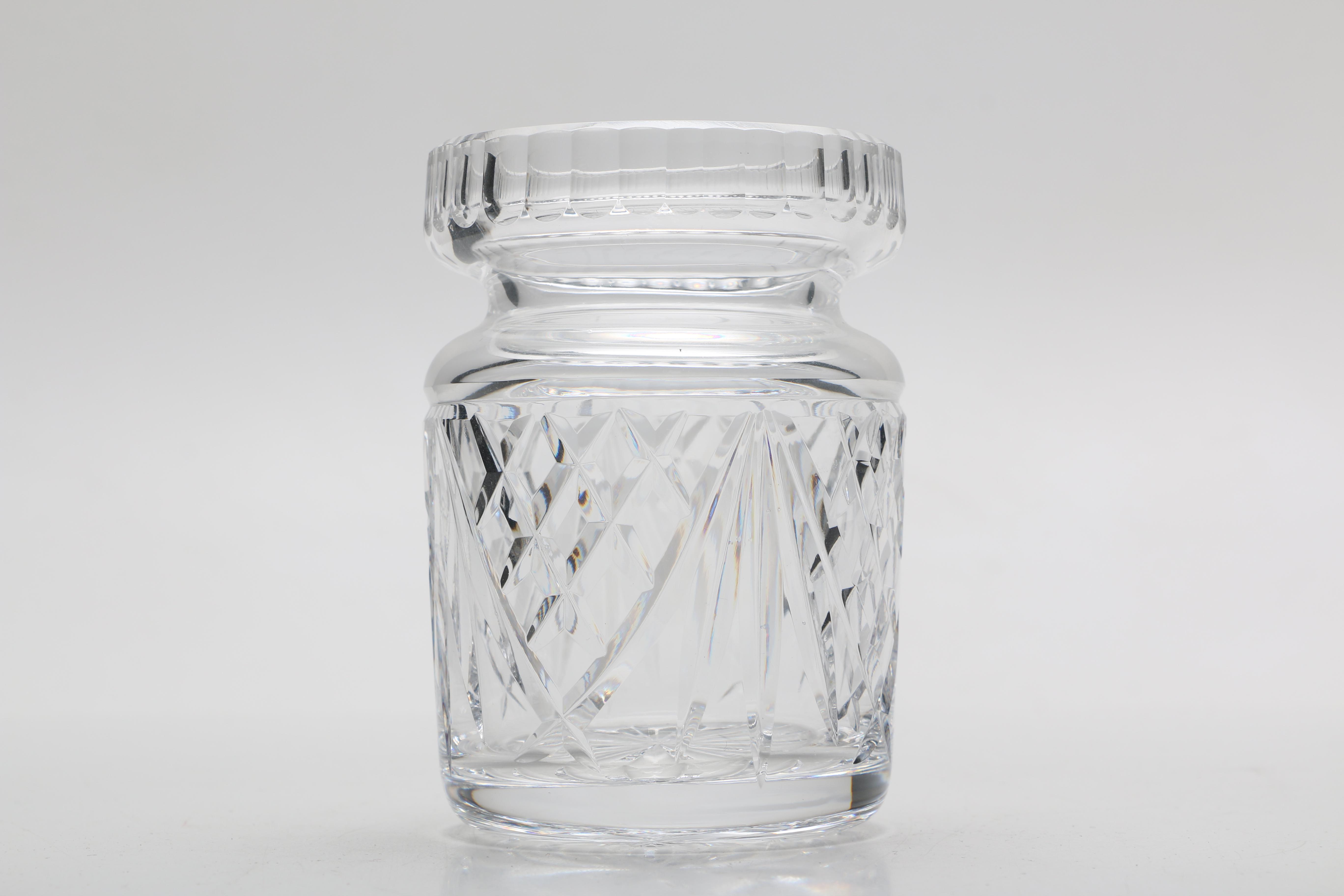 Waterford Crystal Biscuit Barrel and Jam Jar