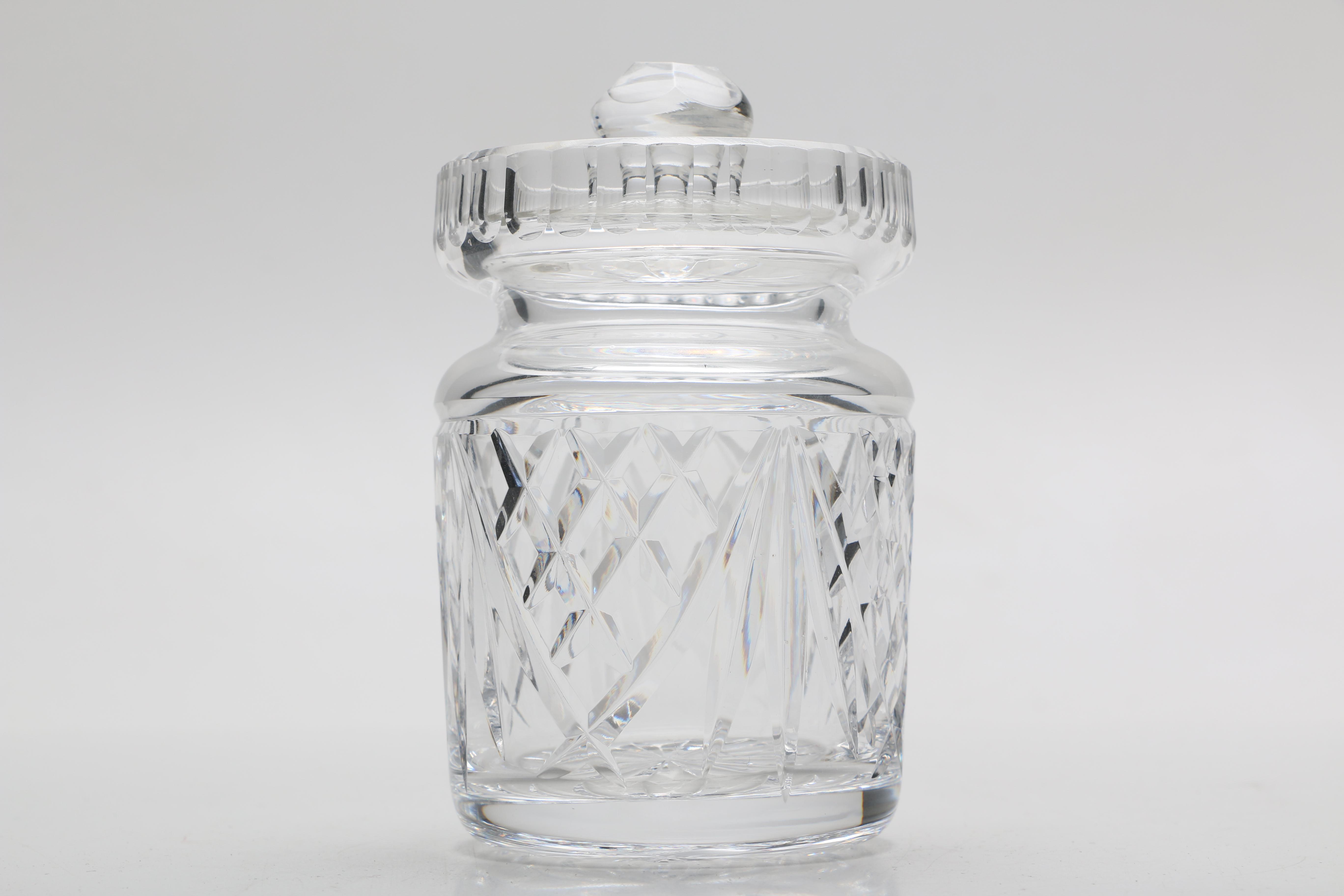 Waterford Crystal Biscuit Barrel and Jam Jar