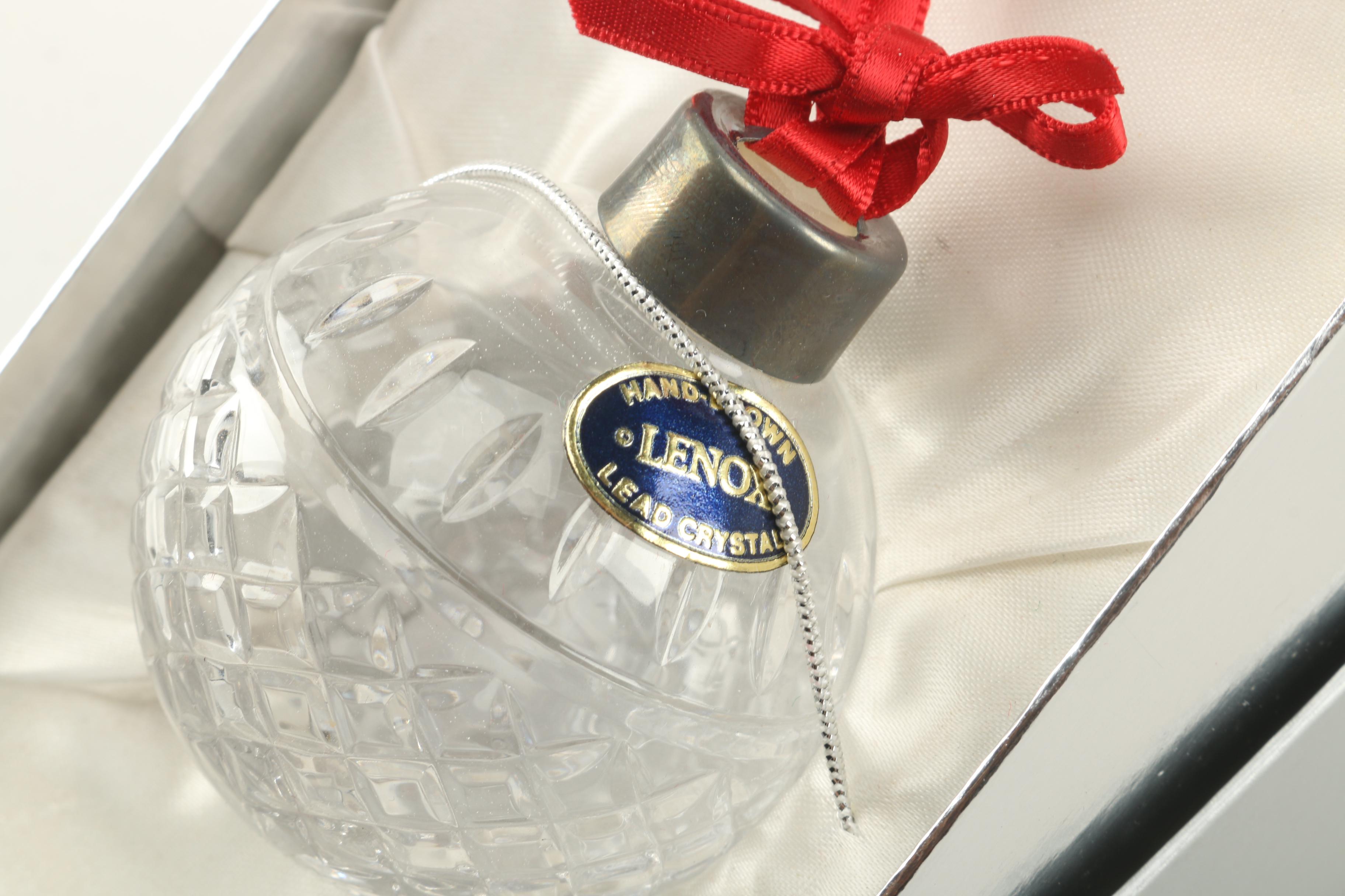 Collection of Christmas Ornaments Featuring Lenox