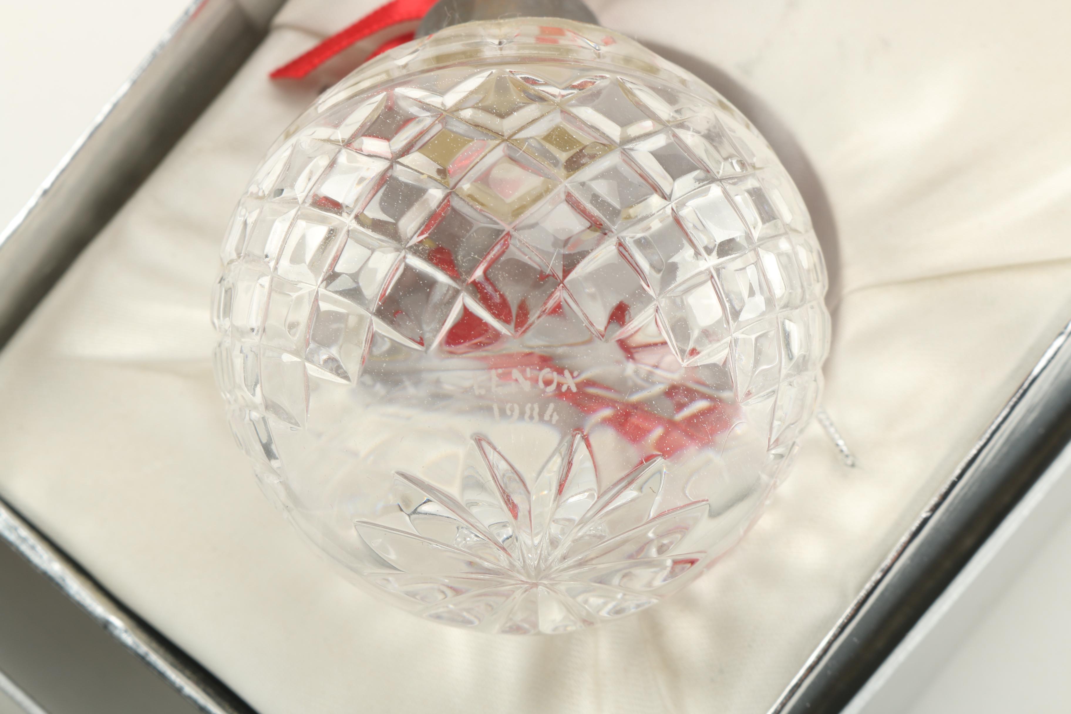 Collection of Christmas Ornaments Featuring Lenox