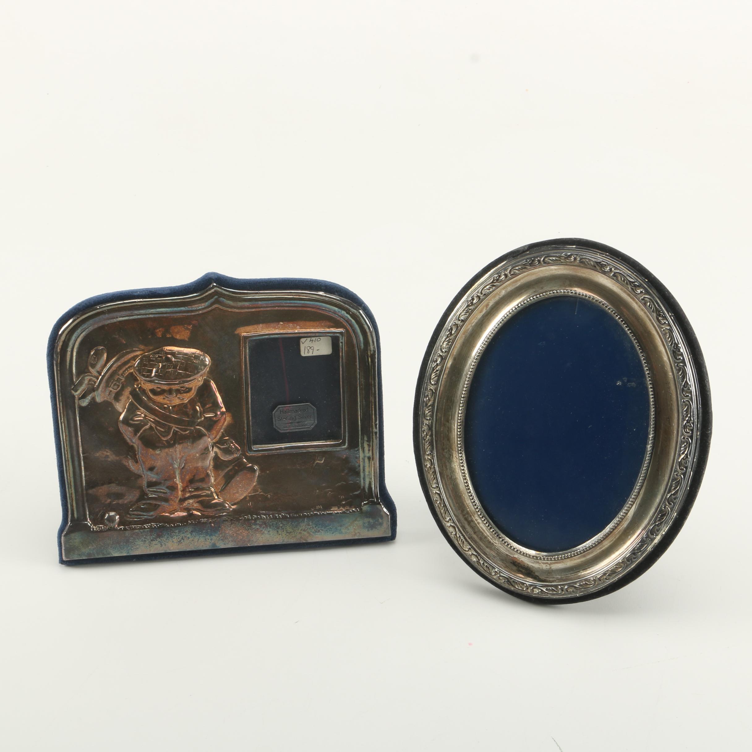 John Bull Ltd. Sterling Picture Frame and a Silver Plate Frame