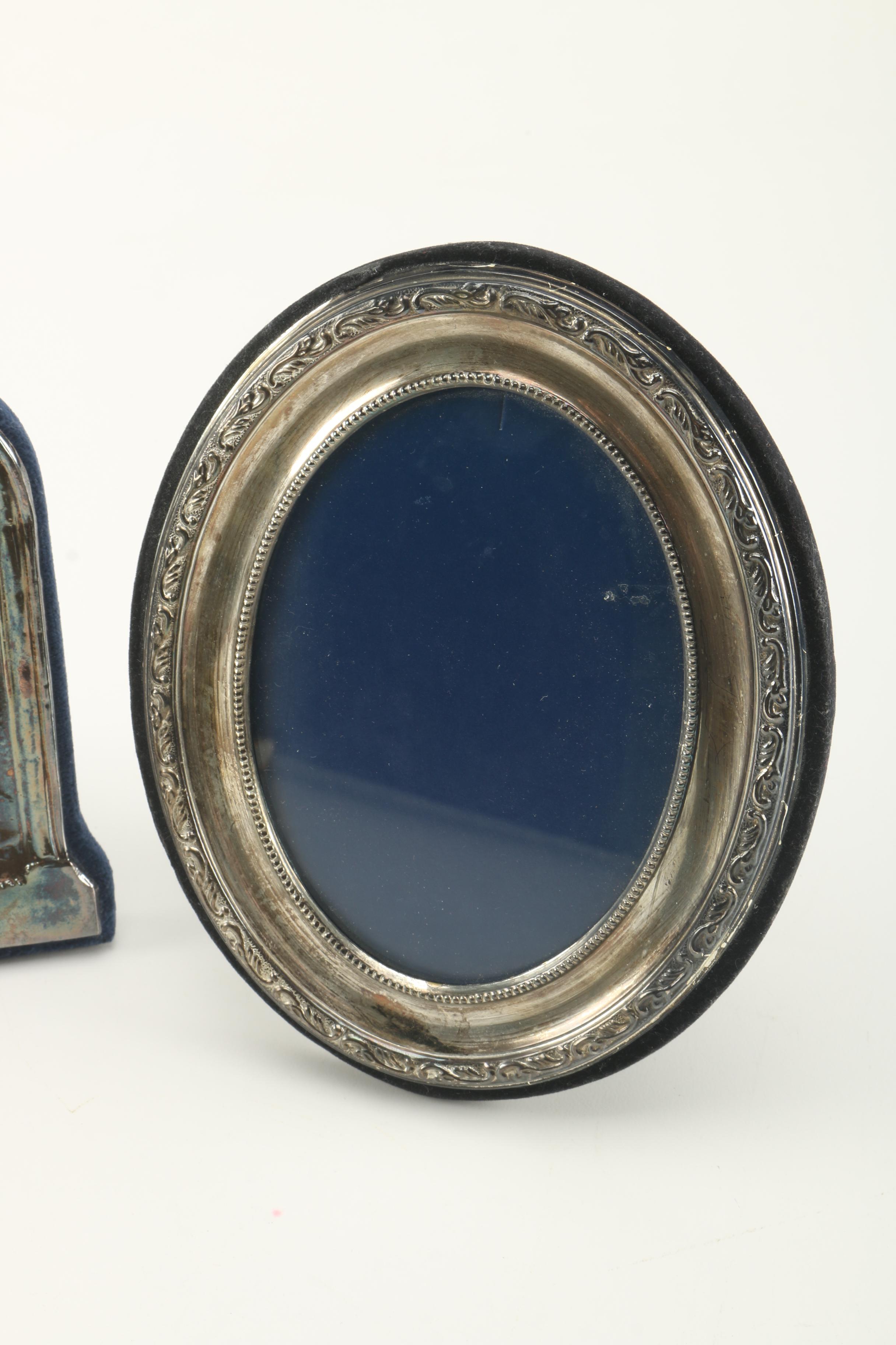 John Bull Ltd. Sterling Picture Frame and a Silver Plate Frame