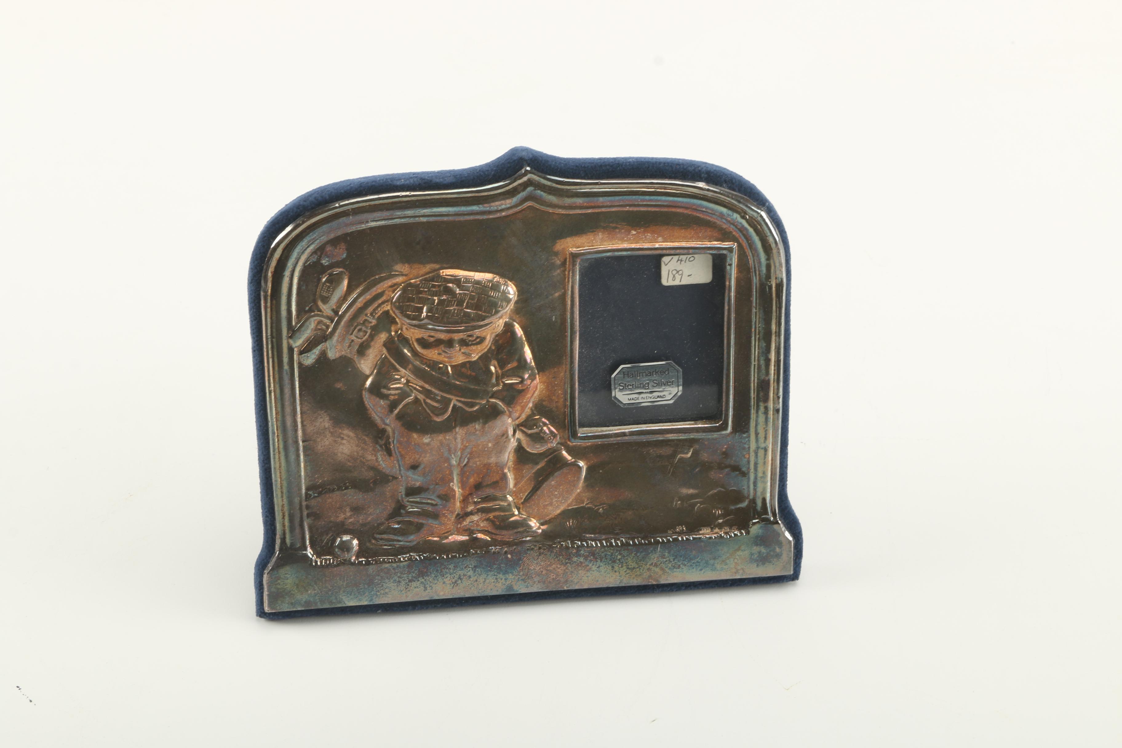 John Bull Ltd. Sterling Picture Frame and a Silver Plate Frame