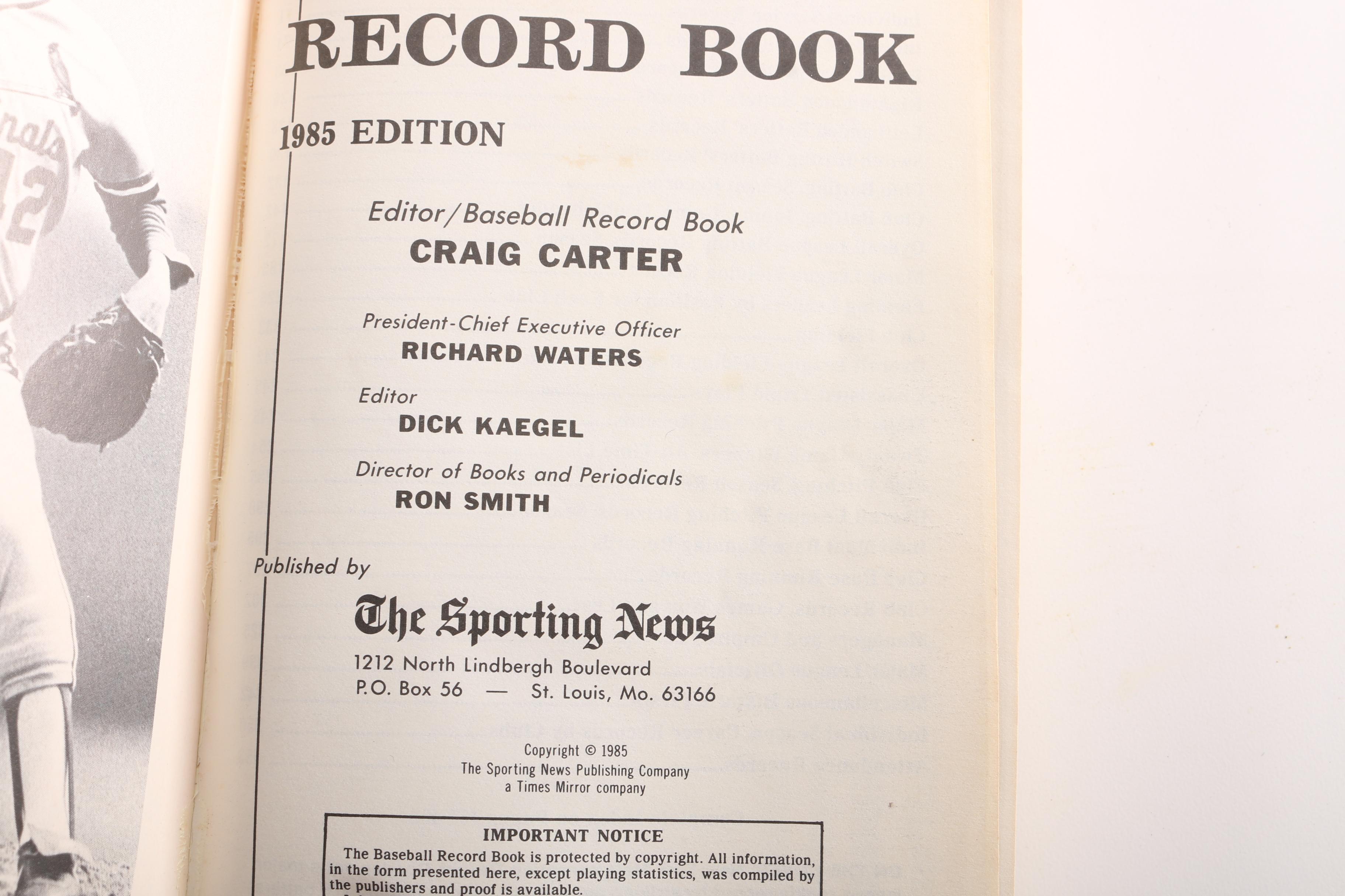 1970s-1980s "The Sporting News" Record Books