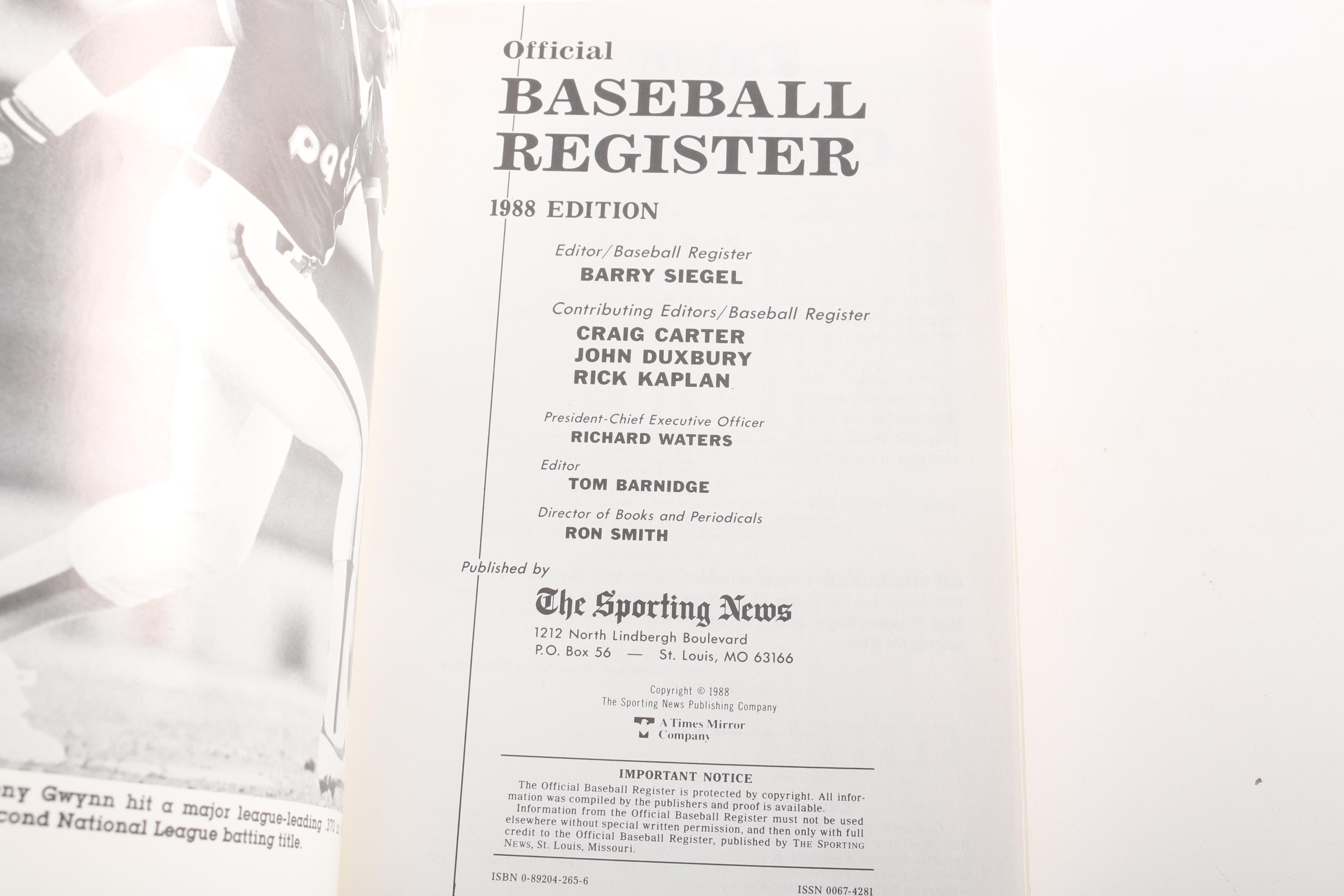 1970s-1980s "The Sporting News" Record Books