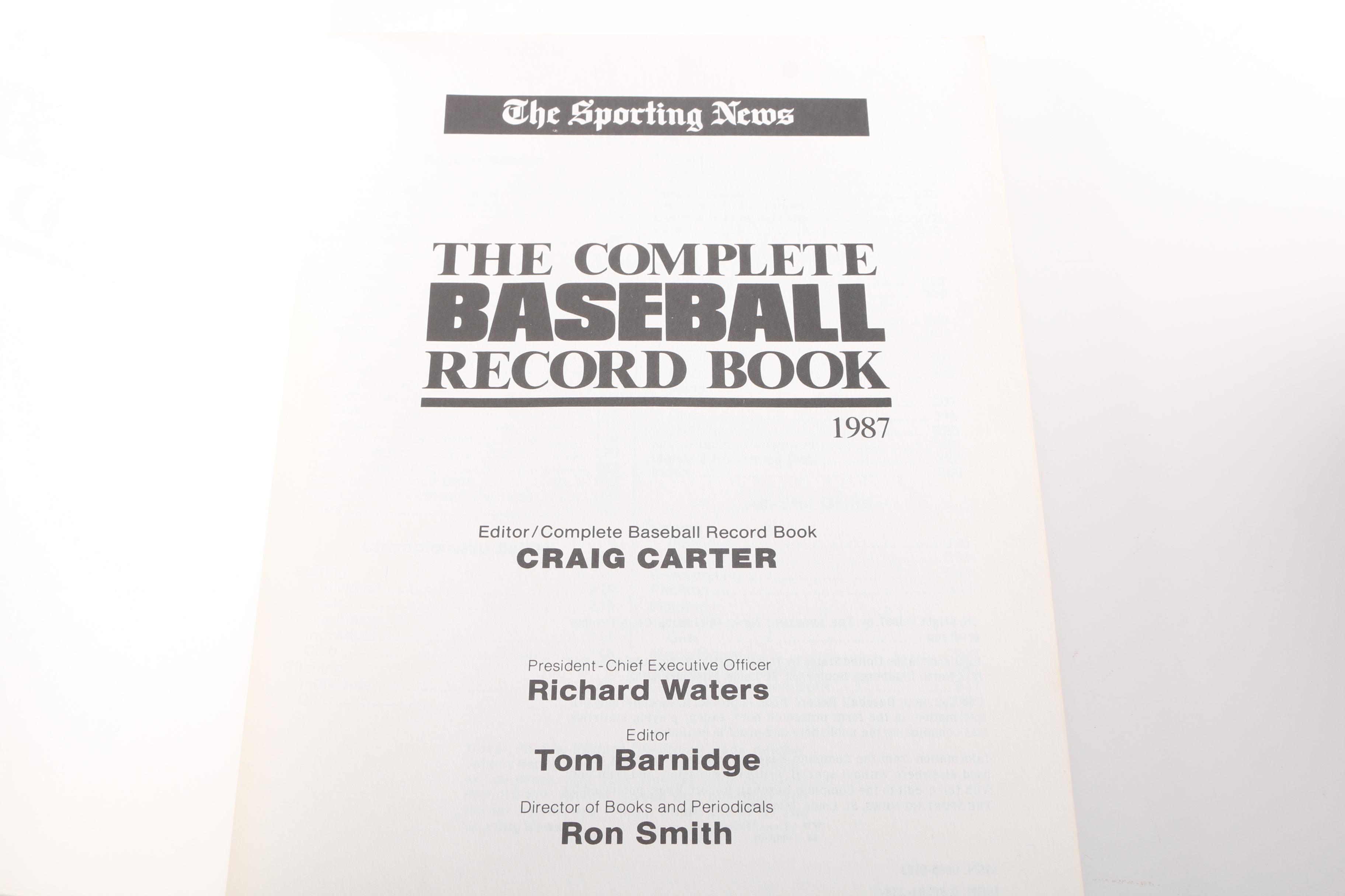 1970s-1980s "The Sporting News" Record Books