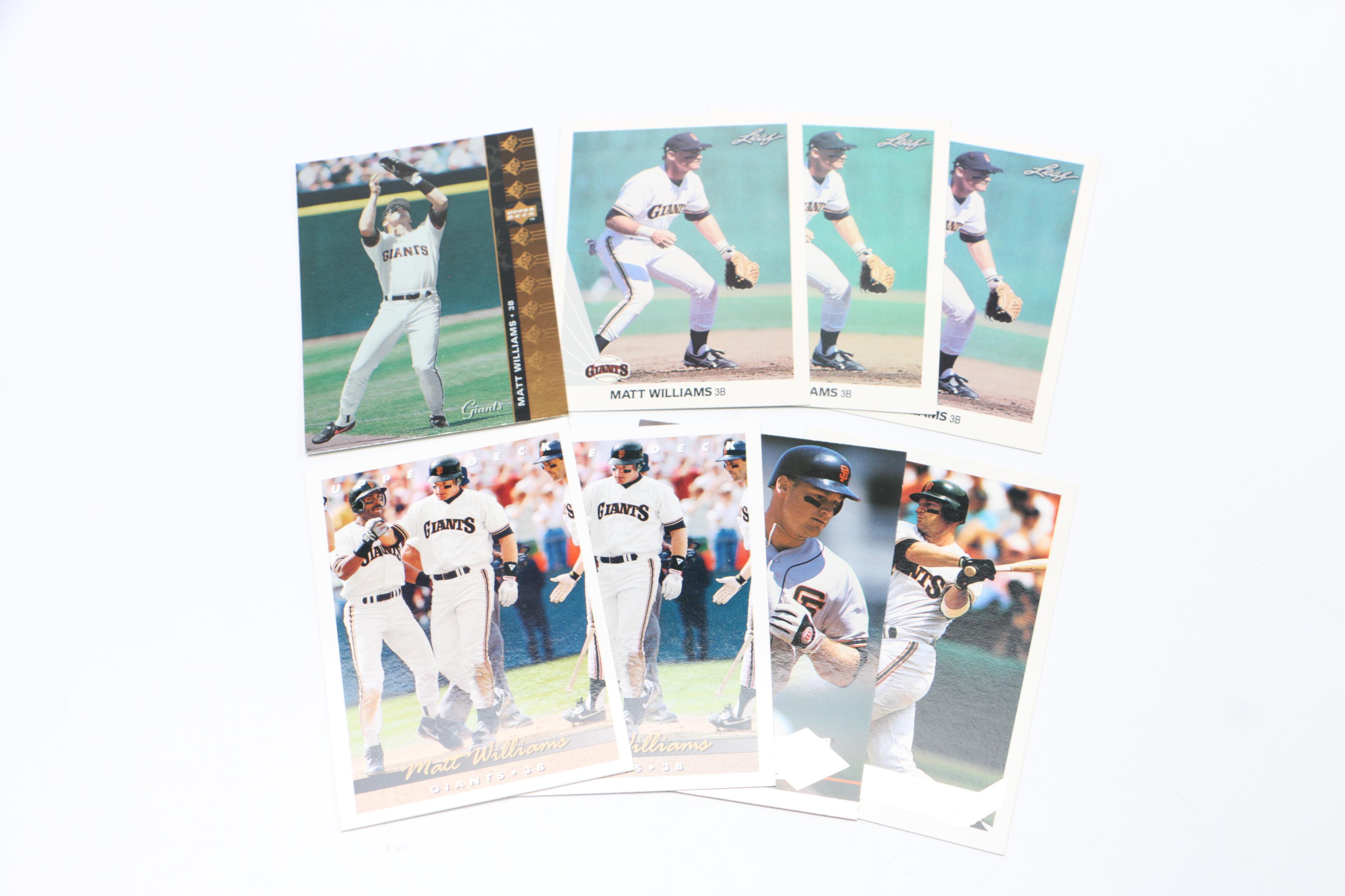 Collection of Matt Williams Baseball Cards