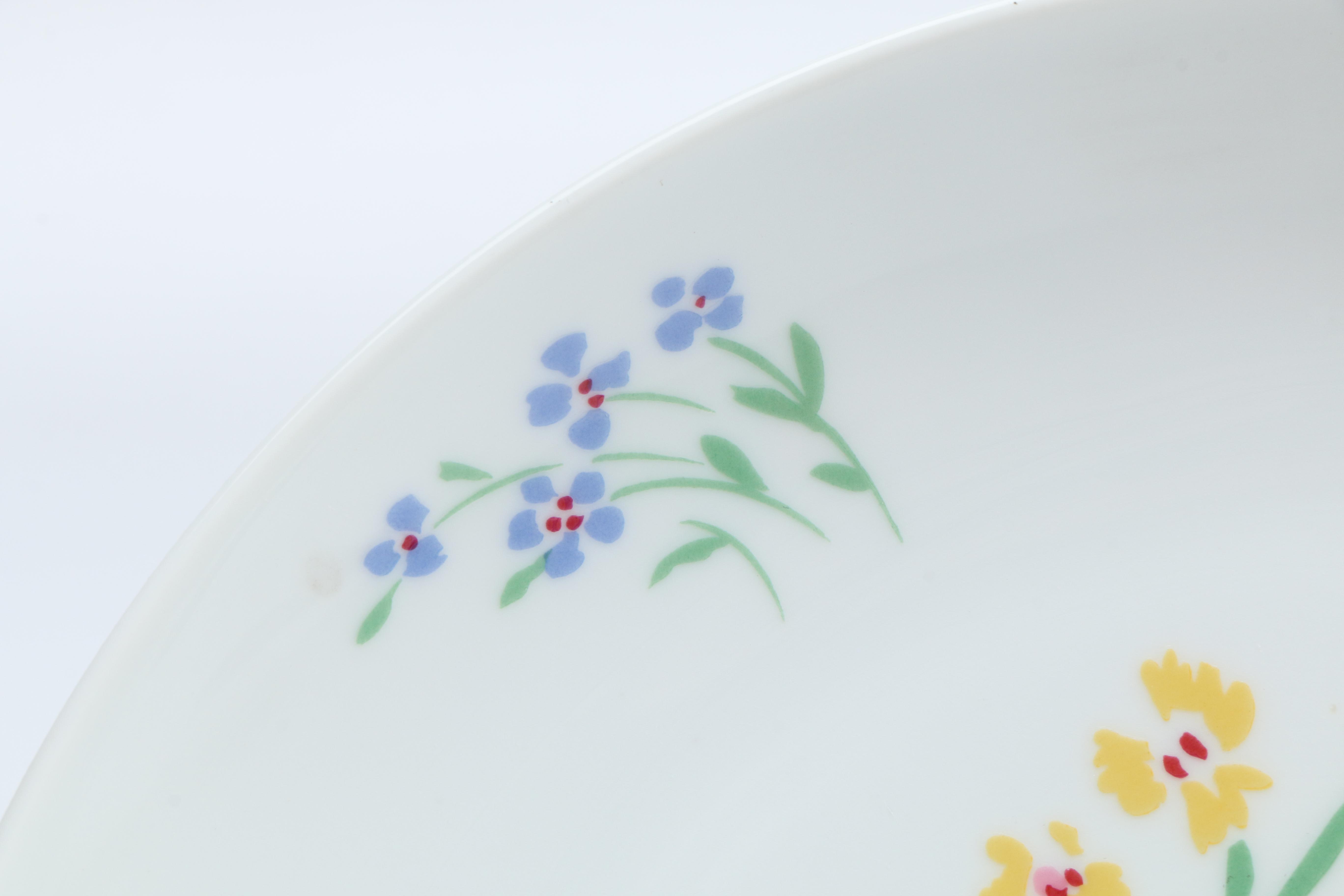 D. Porthault Limoges France "Mille Fleurs" Porcelain Plates