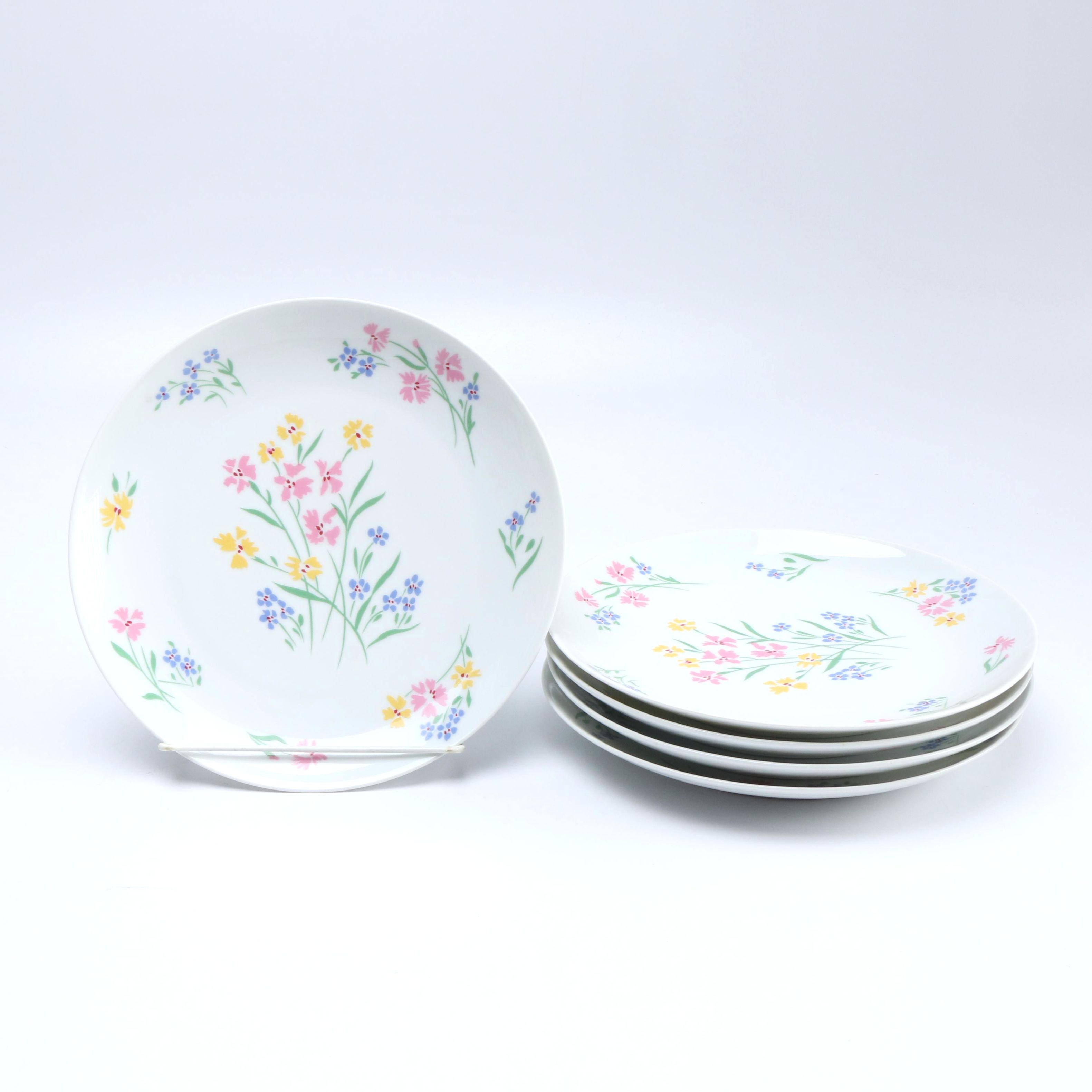 D. Porthault Limoges France "Mille Fleurs" Porcelain Plates