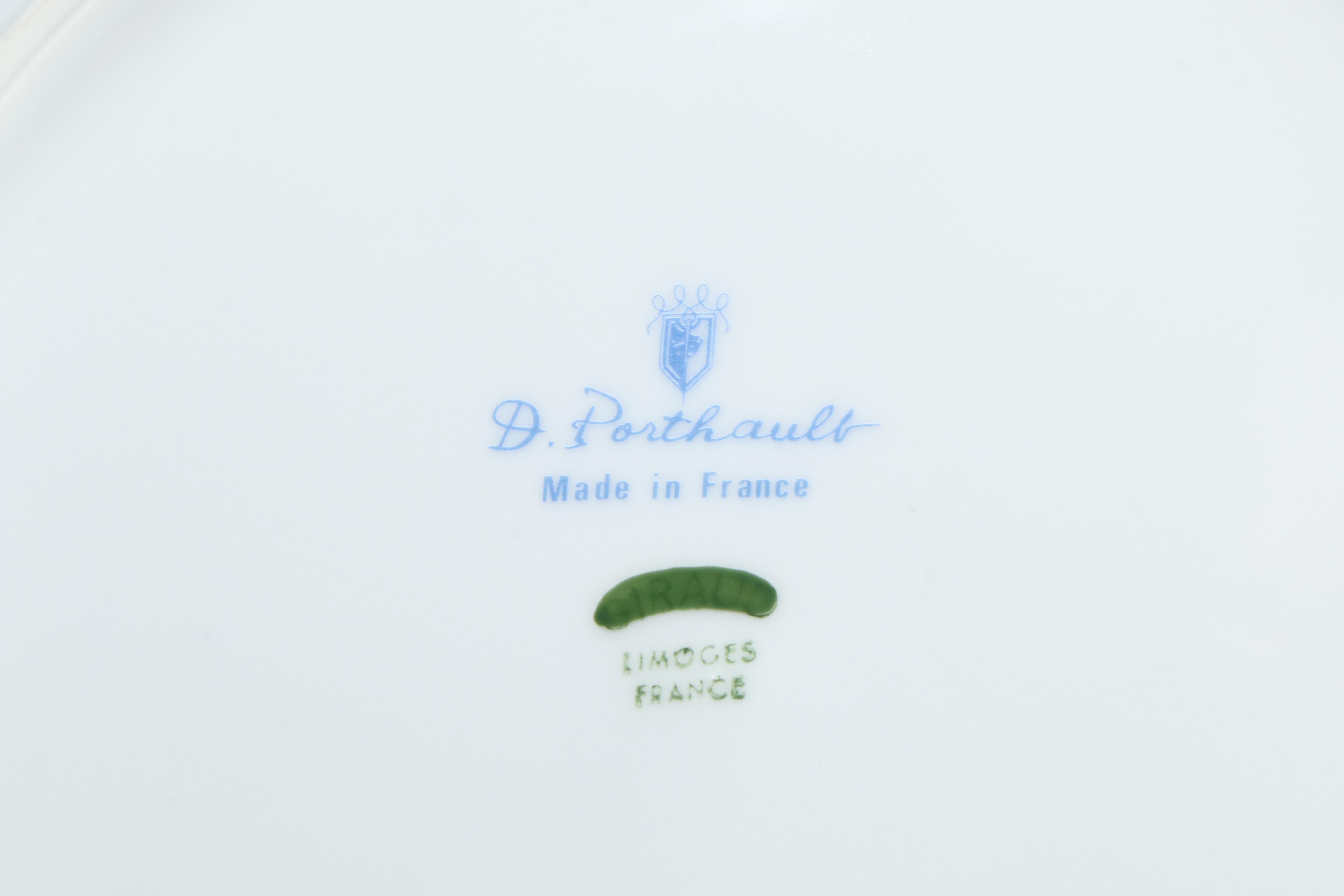 D. Porthault Limoges France "Mille Fleurs" Porcelain Plates