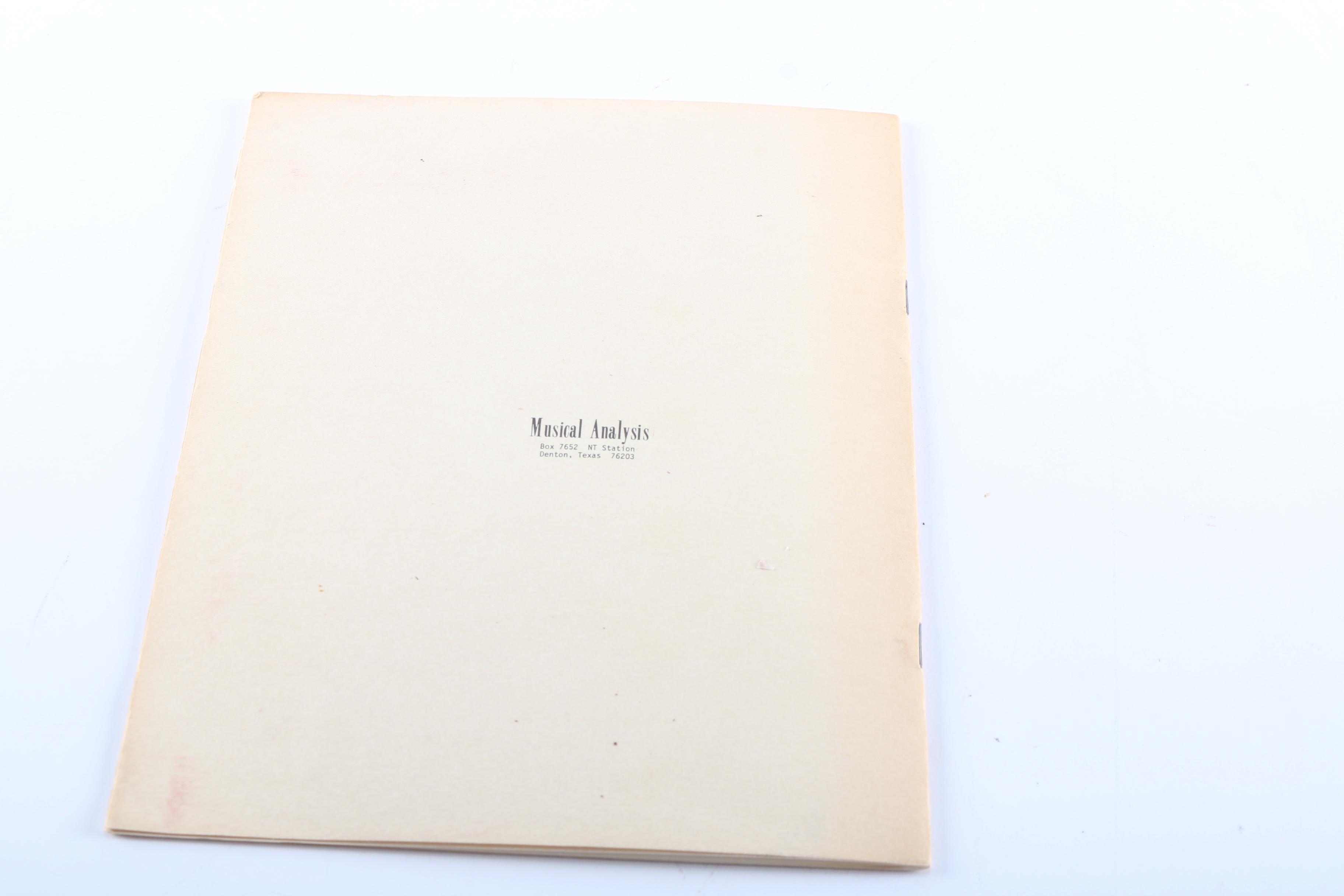 Musical Analysis Book