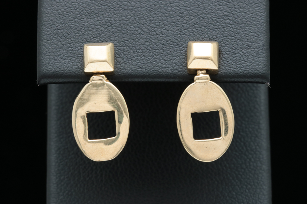 14K Yellow Gold Dangle Earrings