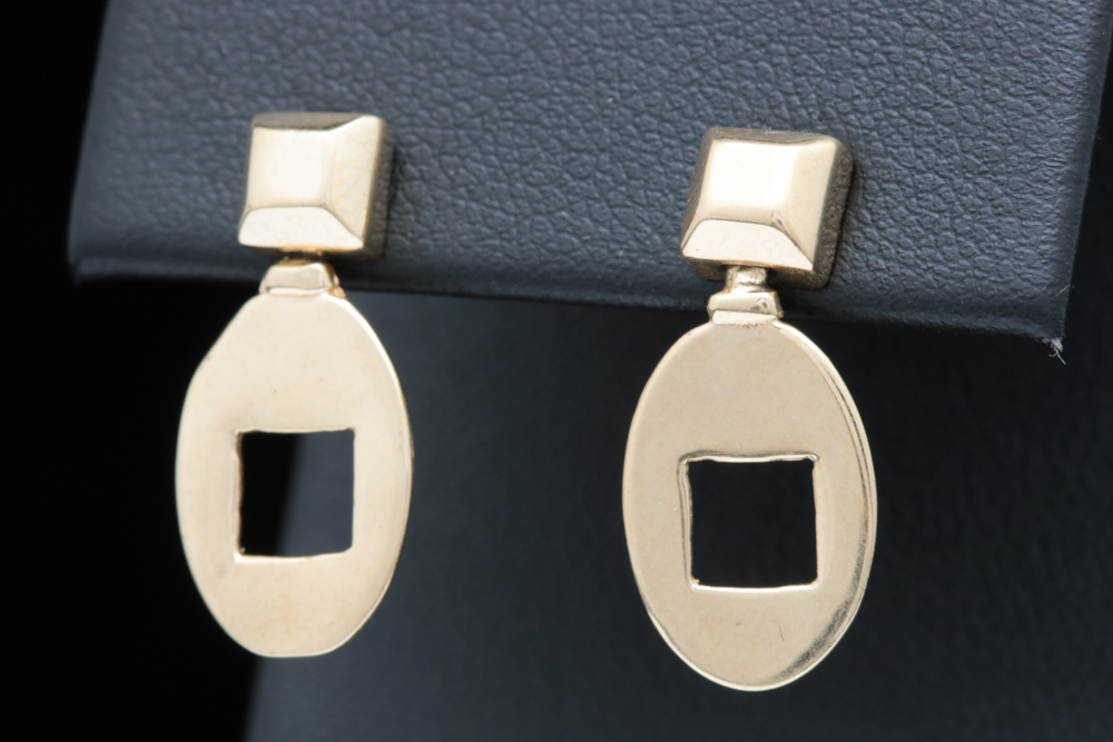 14K Yellow Gold Dangle Earrings