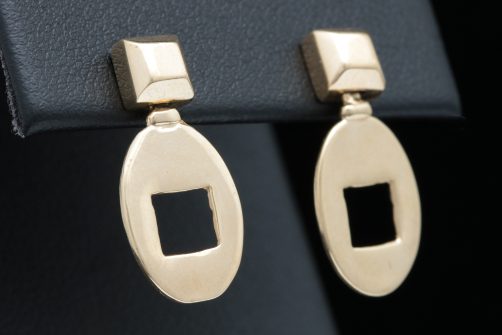 14K Yellow Gold Dangle Earrings