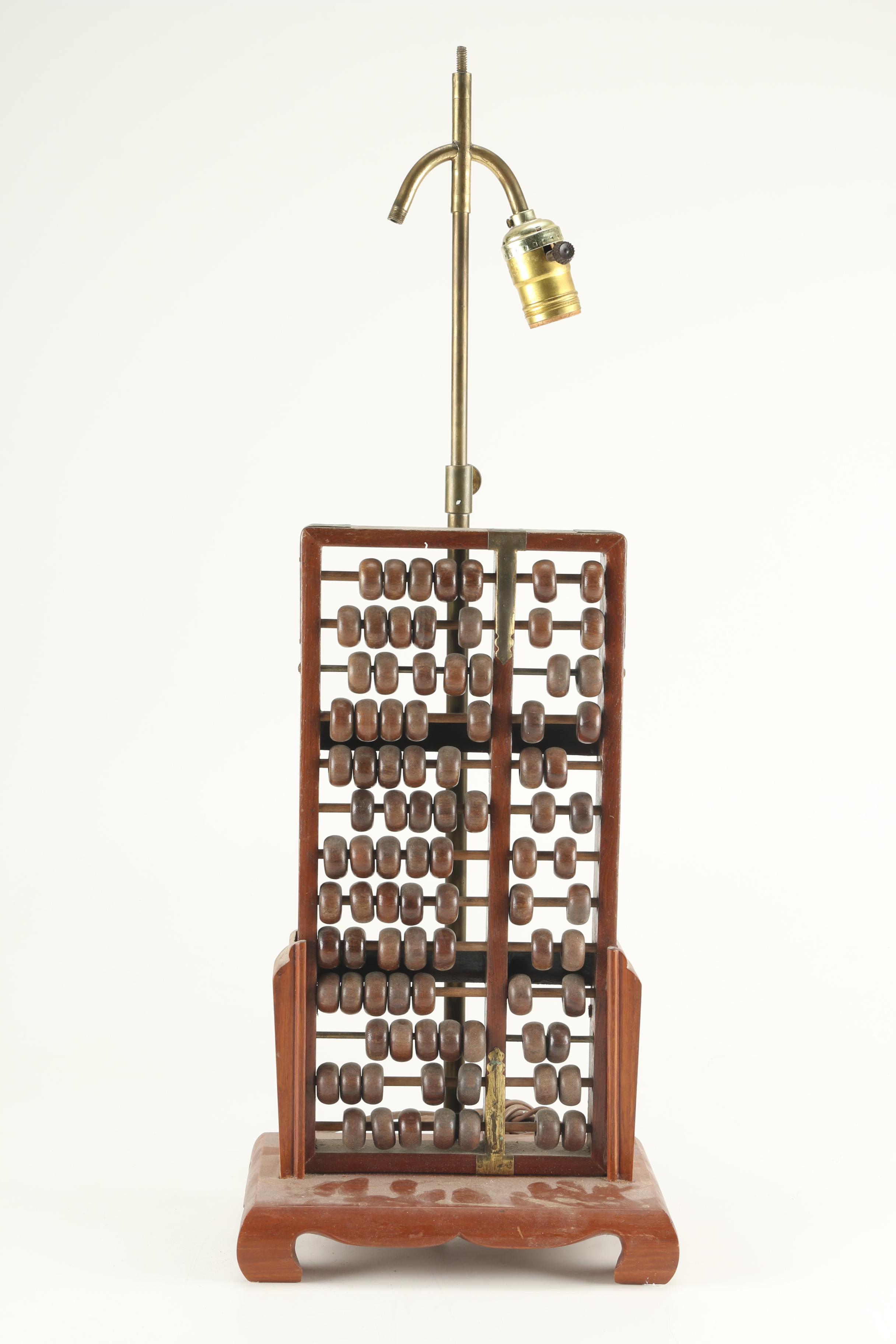 Wooden Abacus Table Lamp