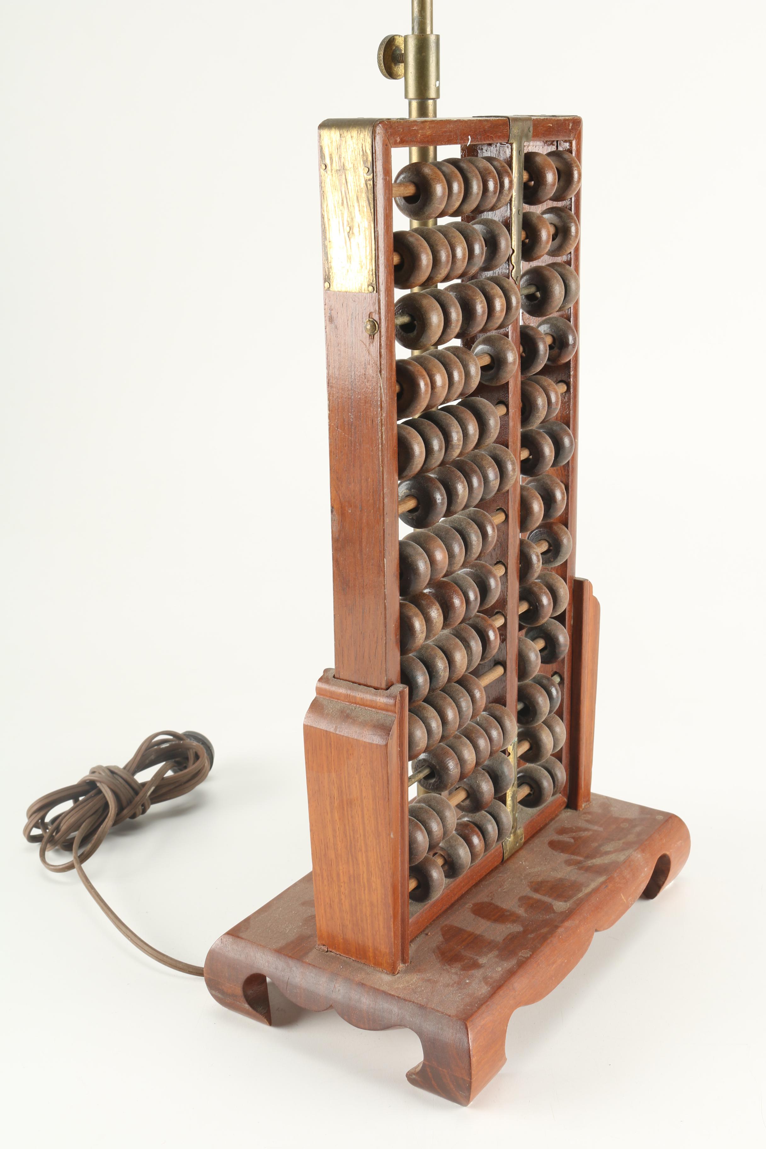Wooden Abacus Table Lamp