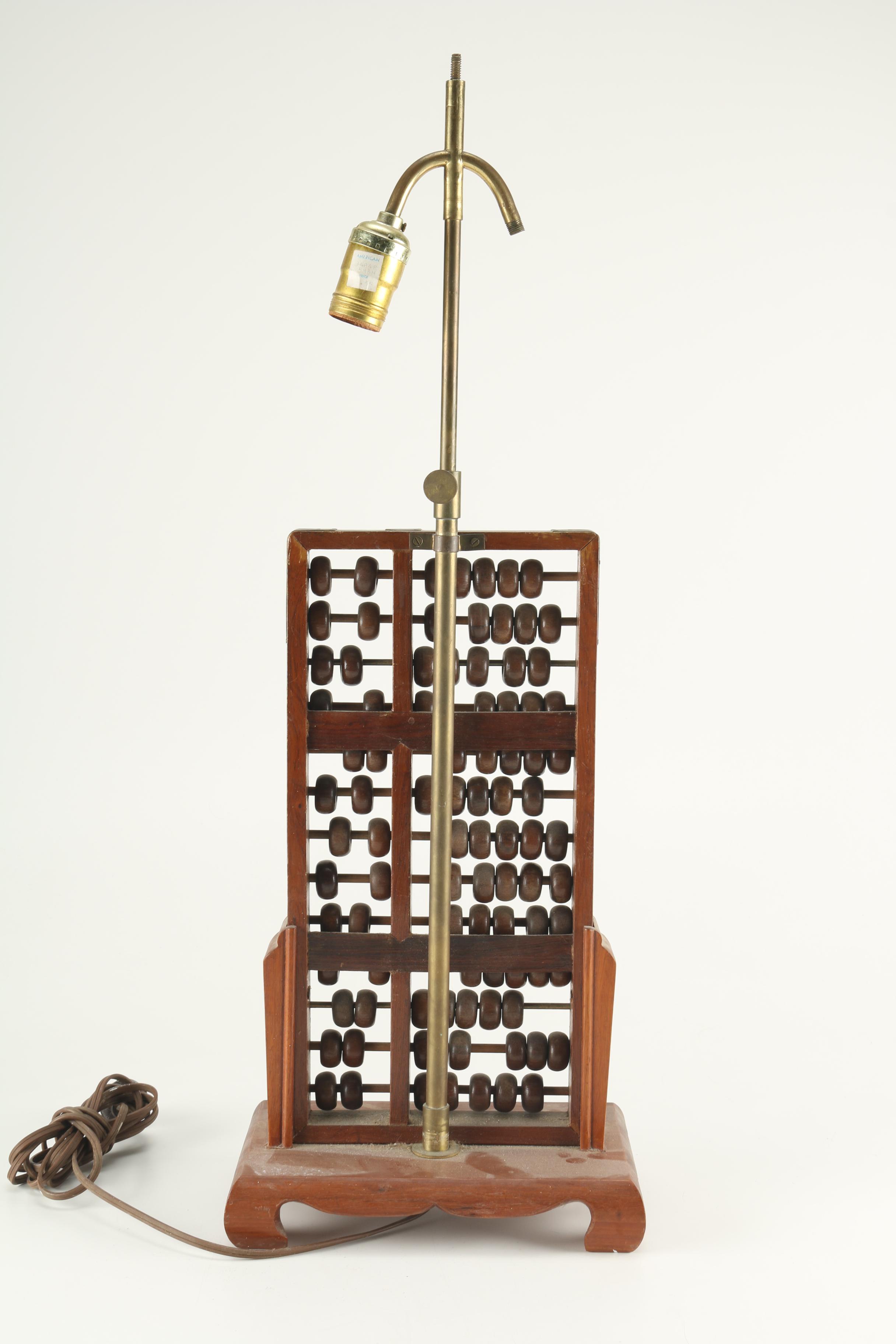 Wooden Abacus Table Lamp