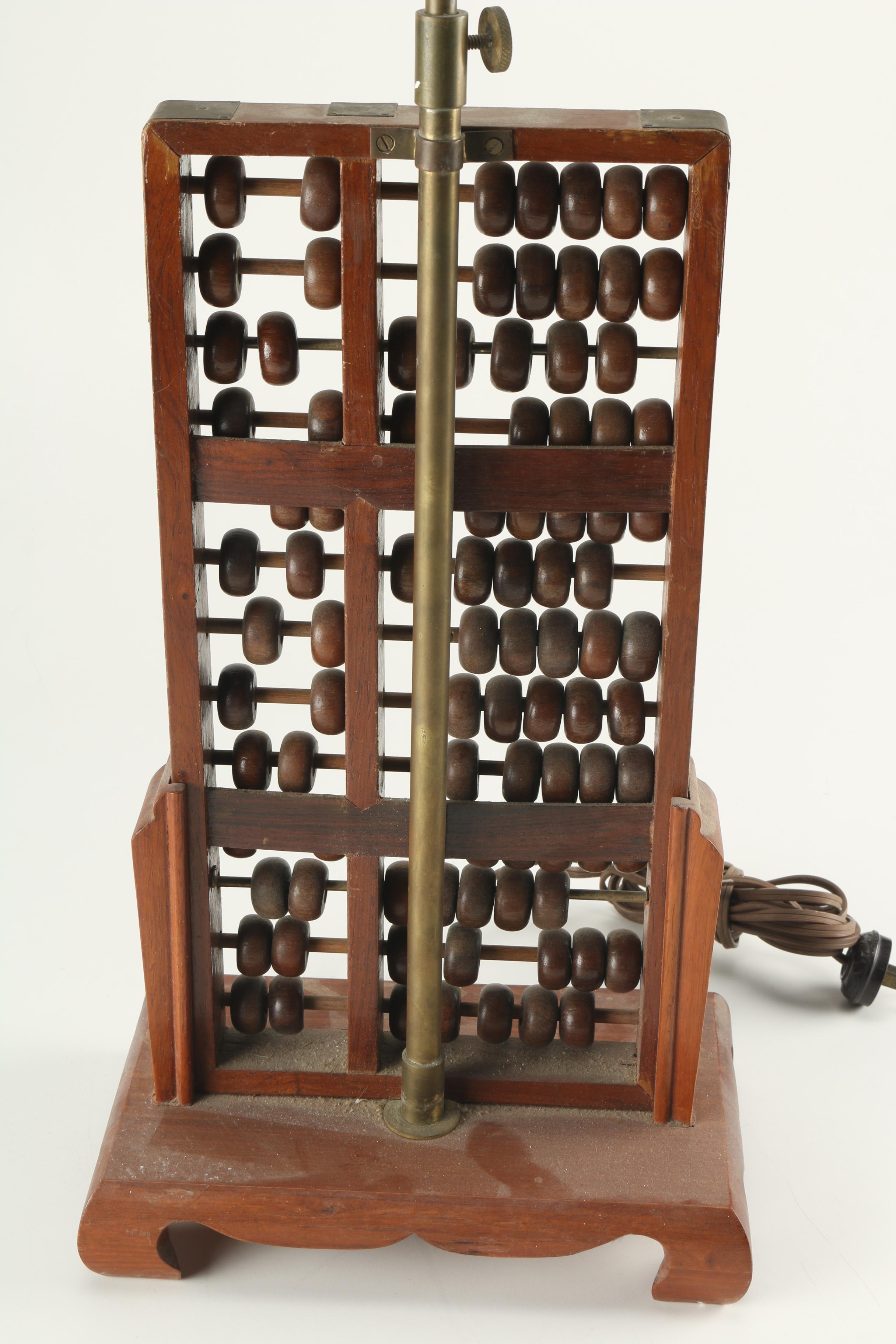 Wooden Abacus Table Lamp