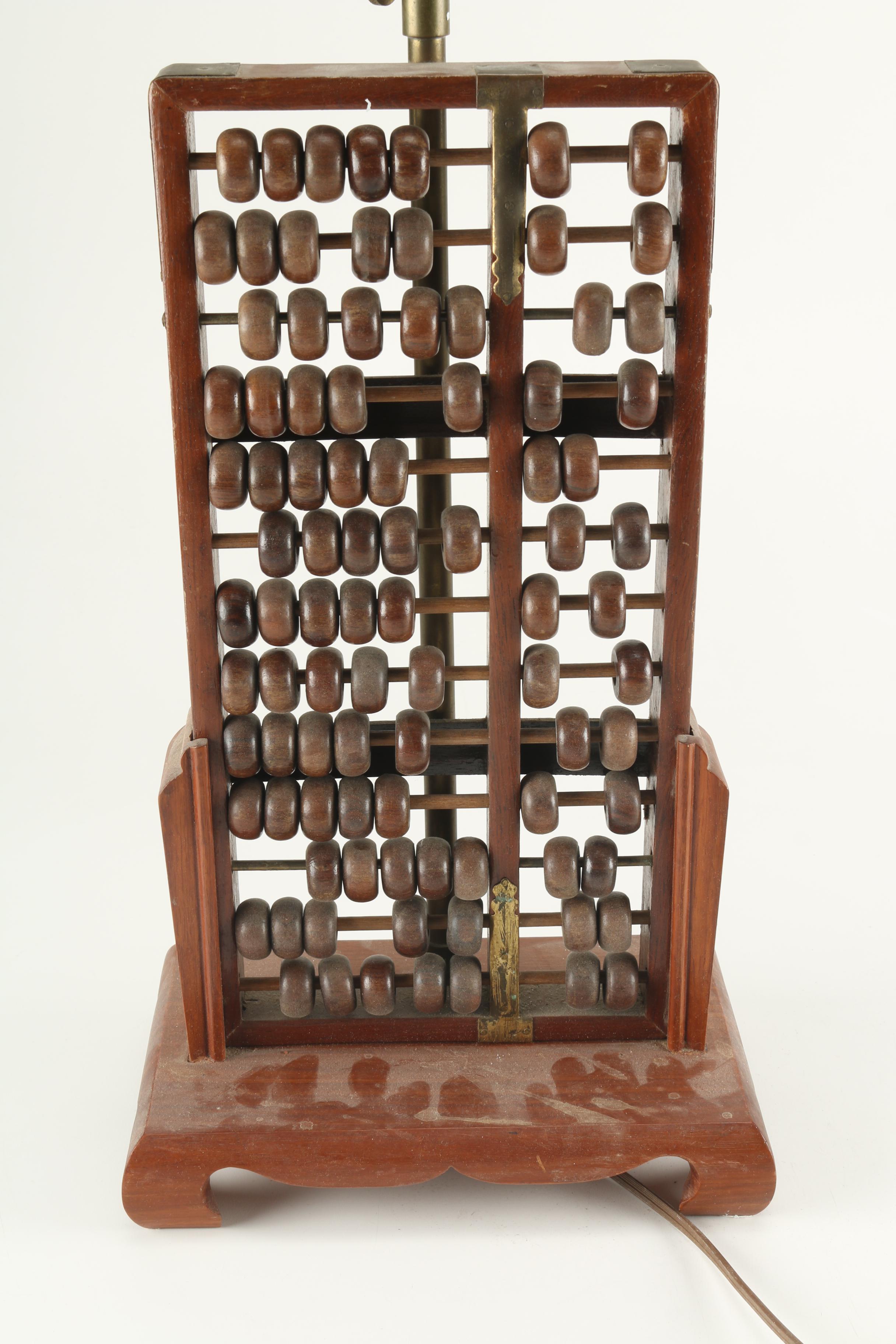 Wooden Abacus Table Lamp