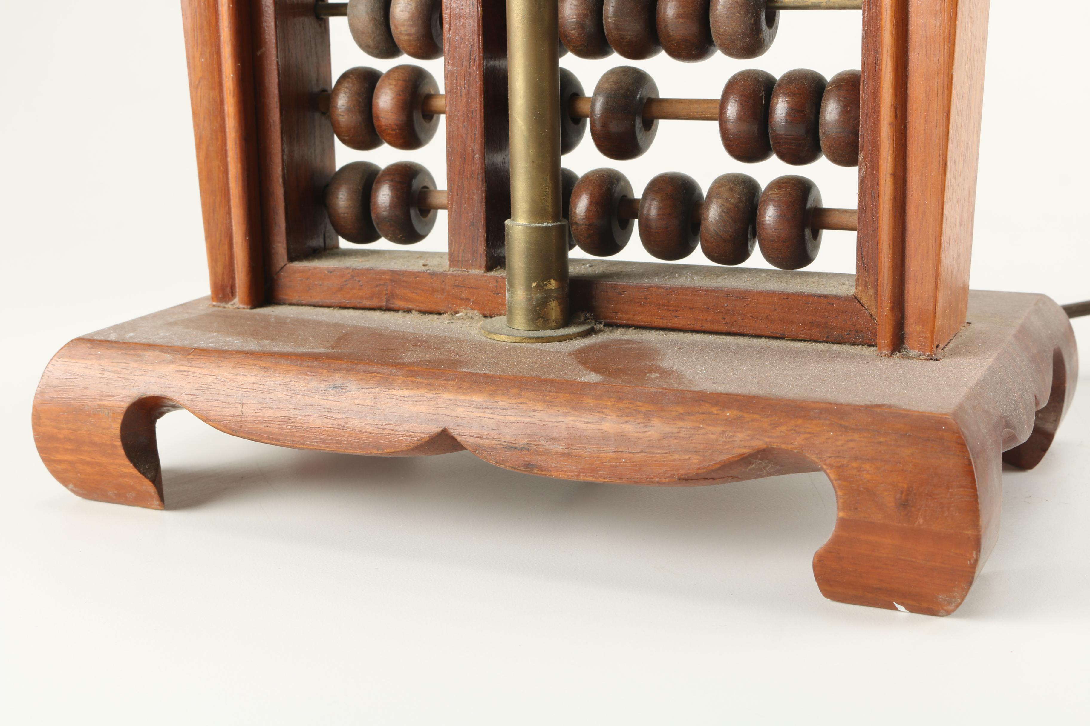 Wooden Abacus Table Lamp