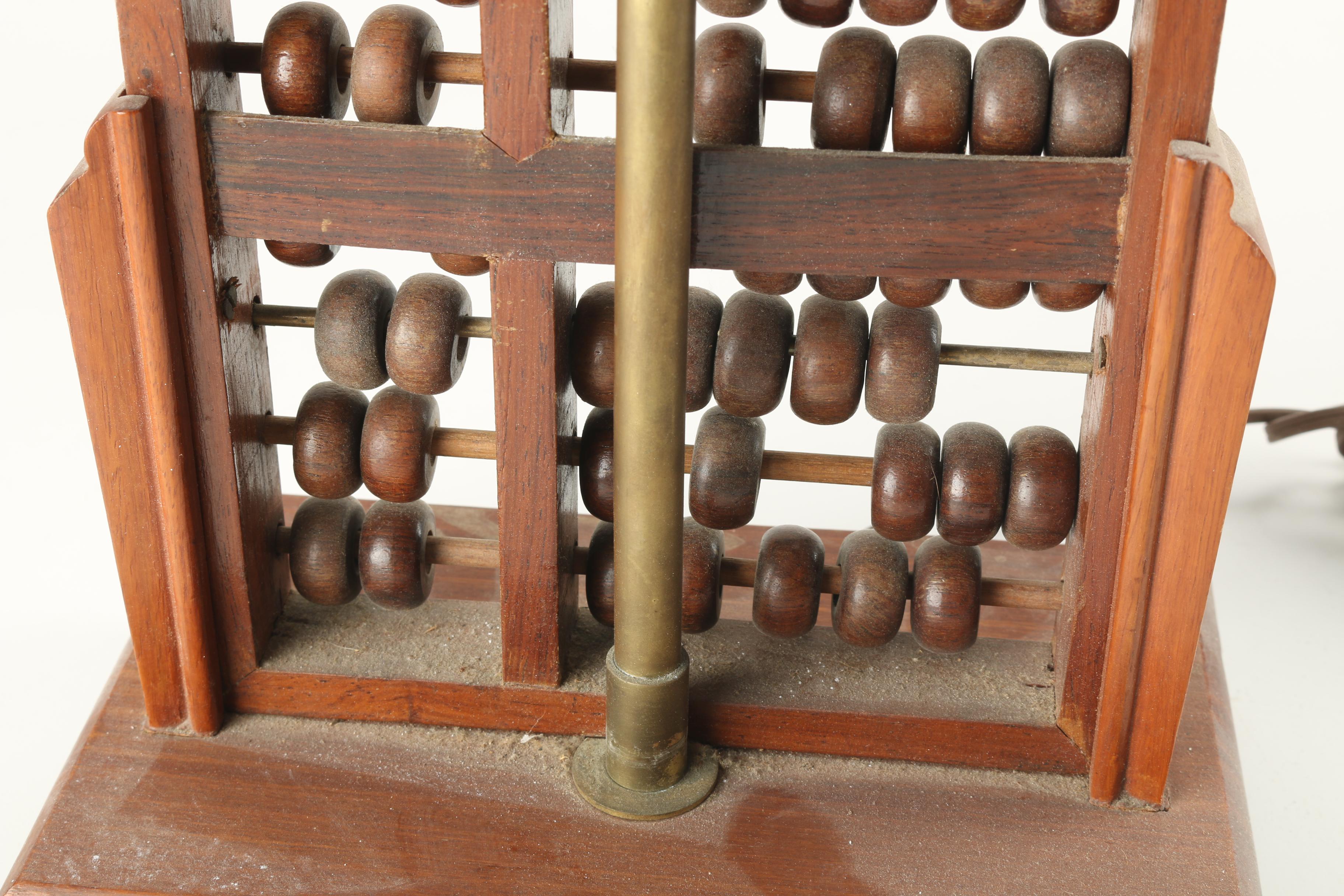 Wooden Abacus Table Lamp