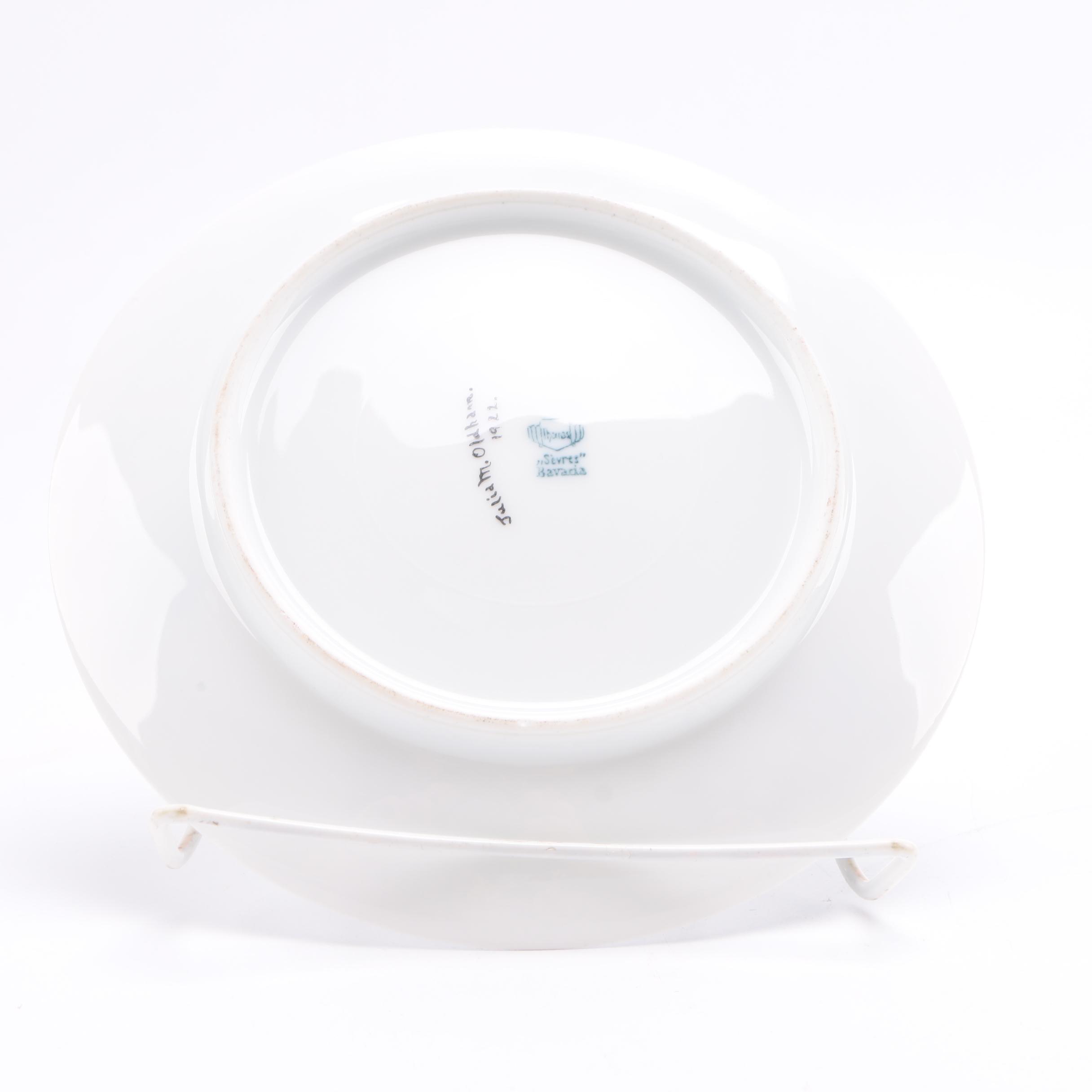 Circa 1920s Porcelain Plates Featuring Rosenthal