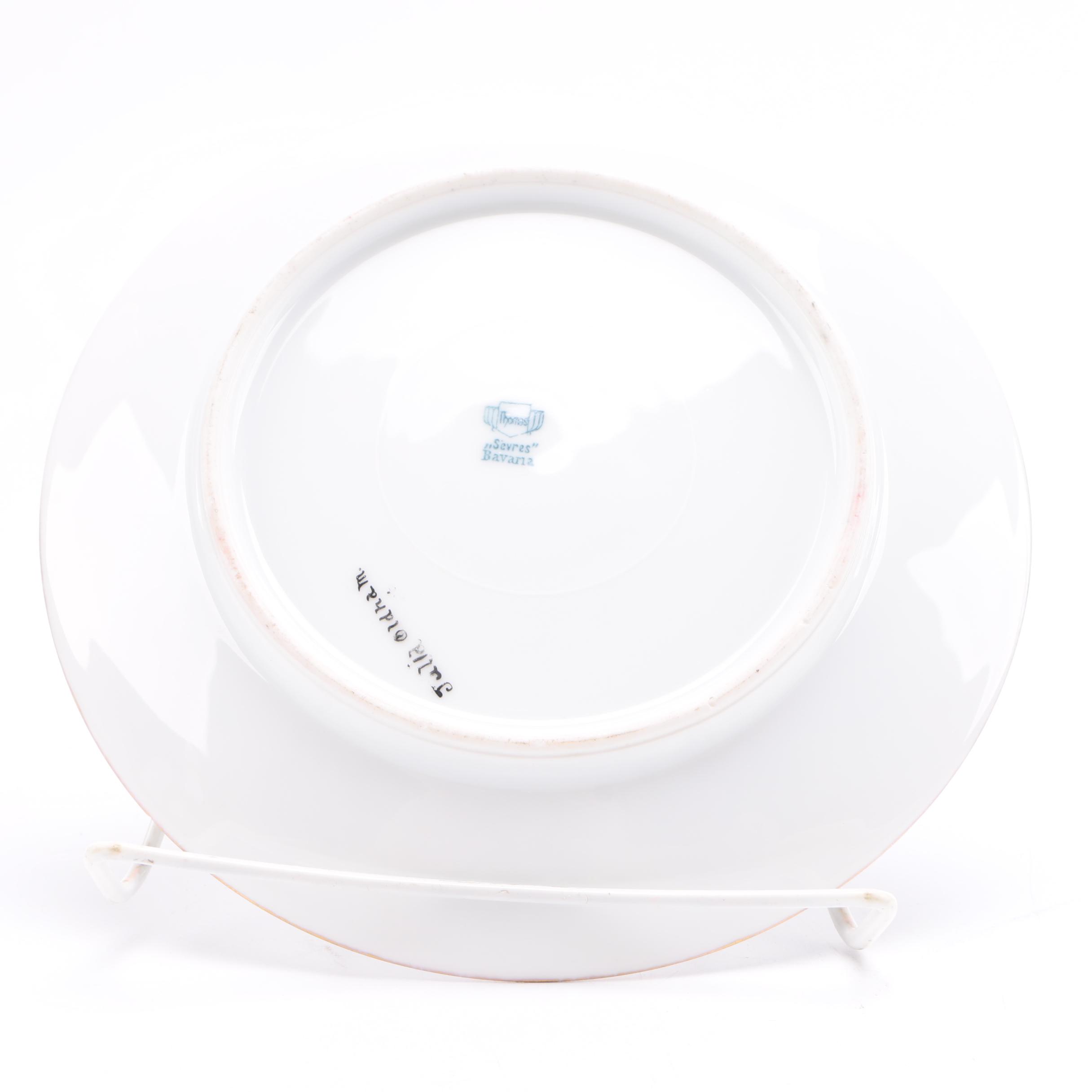 Circa 1920s Porcelain Plates Featuring Rosenthal