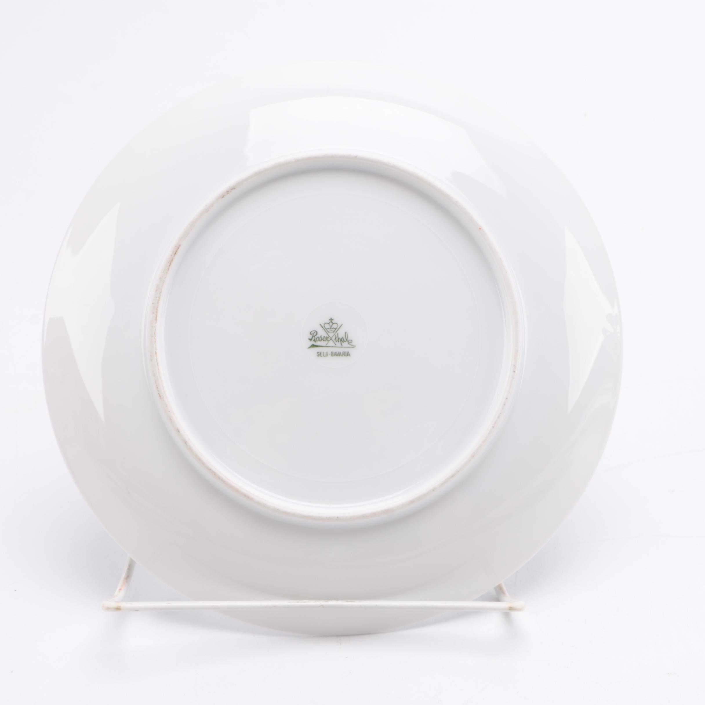 Circa 1920s Porcelain Plates Featuring Rosenthal