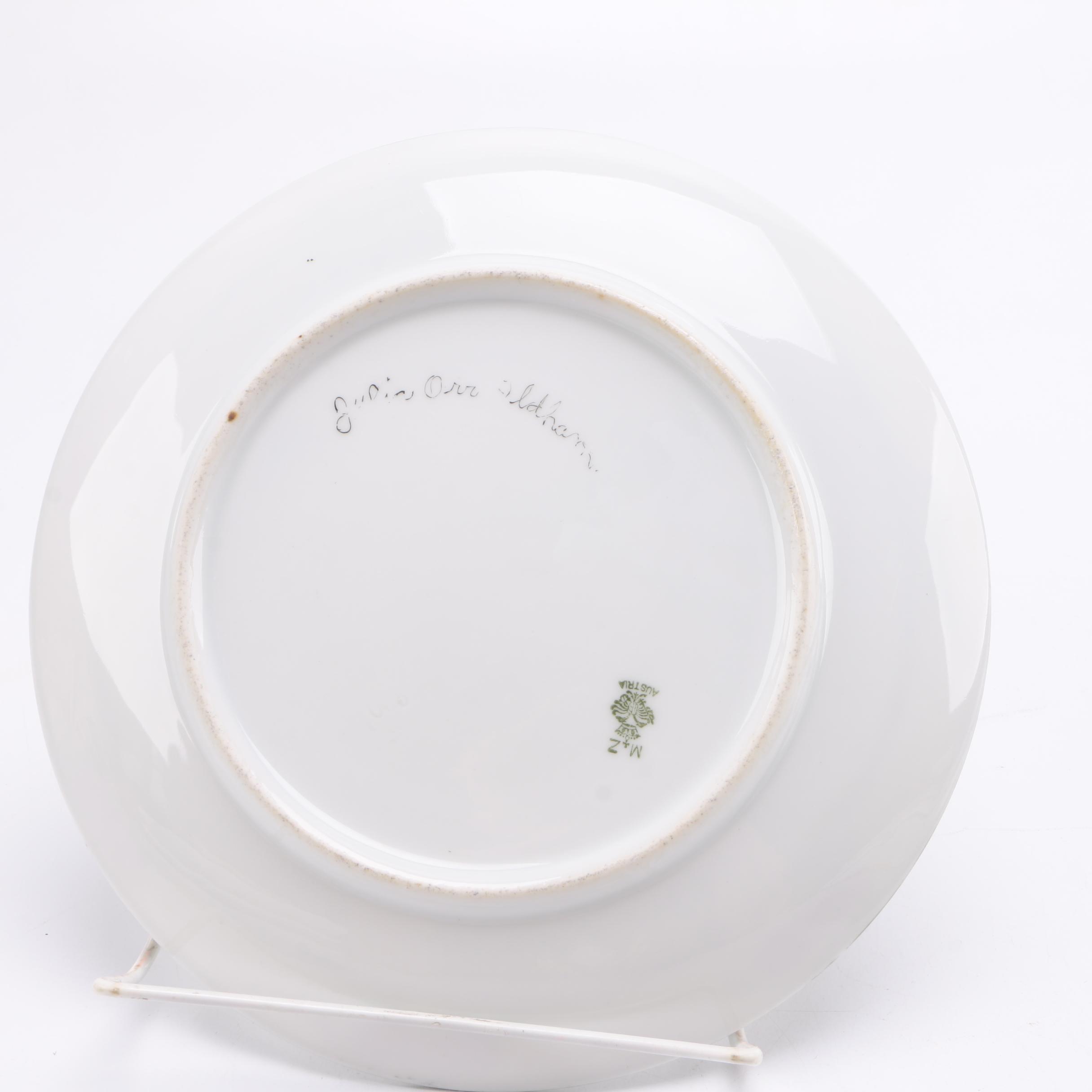 Circa 1920s Porcelain Plates Featuring Rosenthal