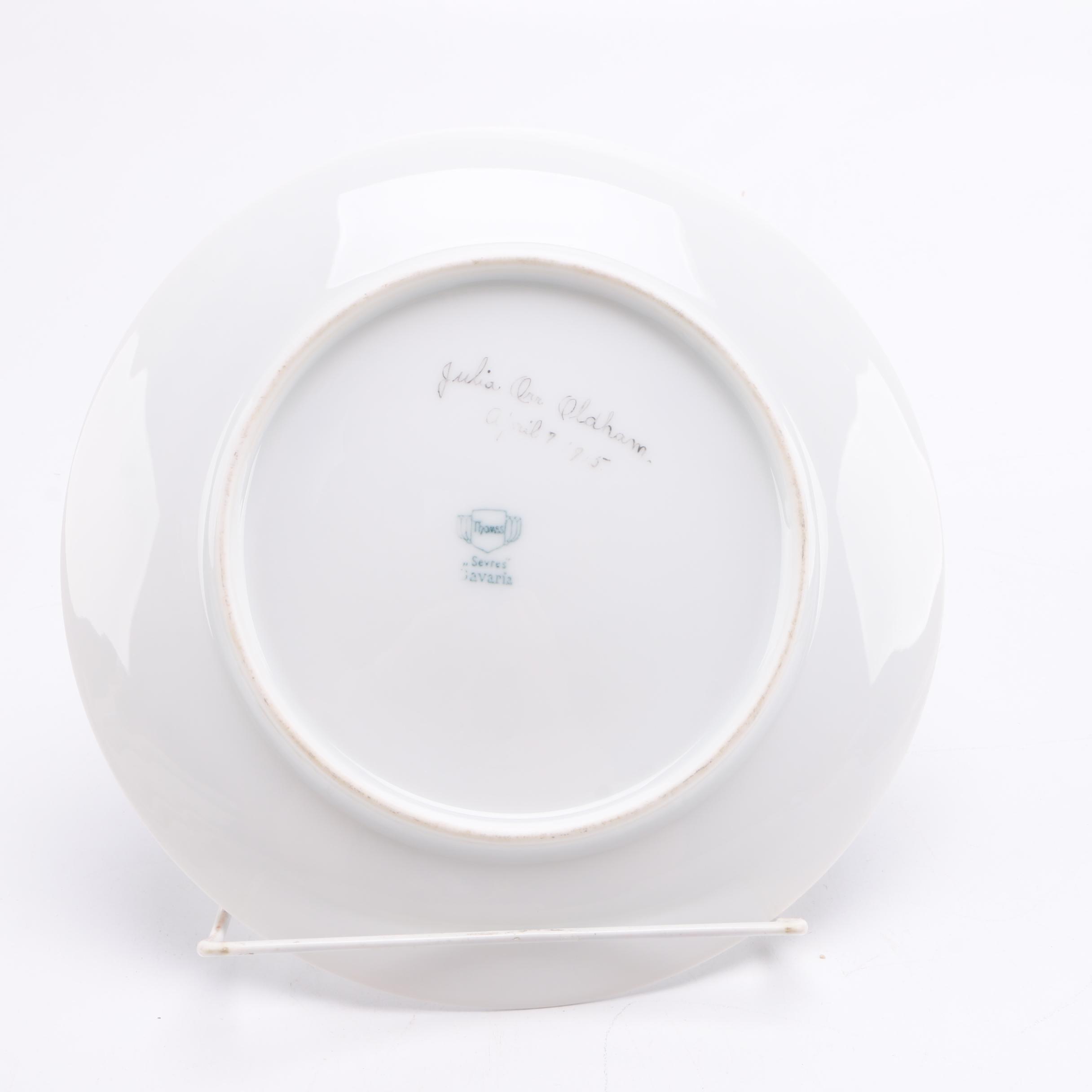 Circa 1920s Porcelain Plates Featuring Rosenthal