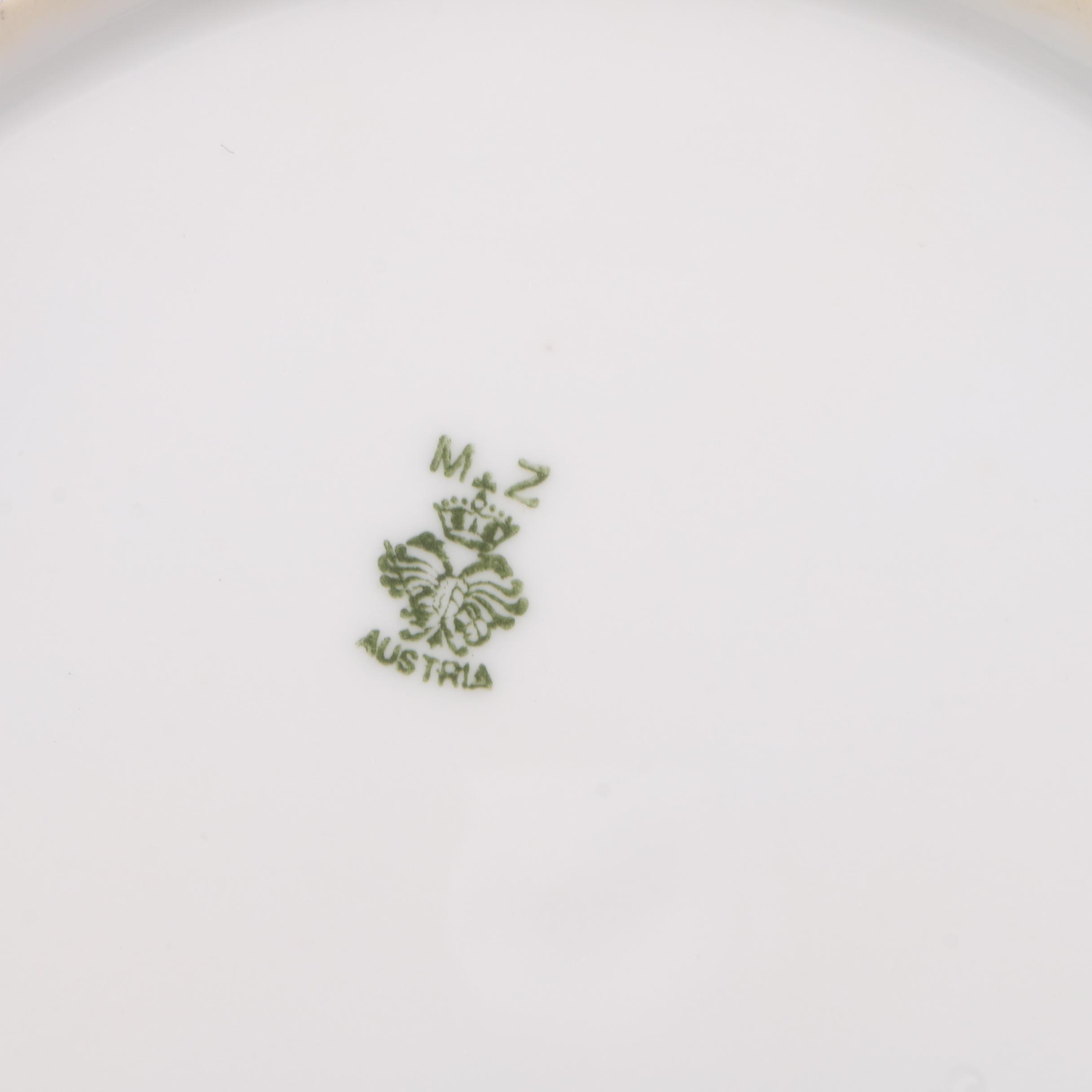 Circa 1920s Porcelain Plates Featuring Rosenthal