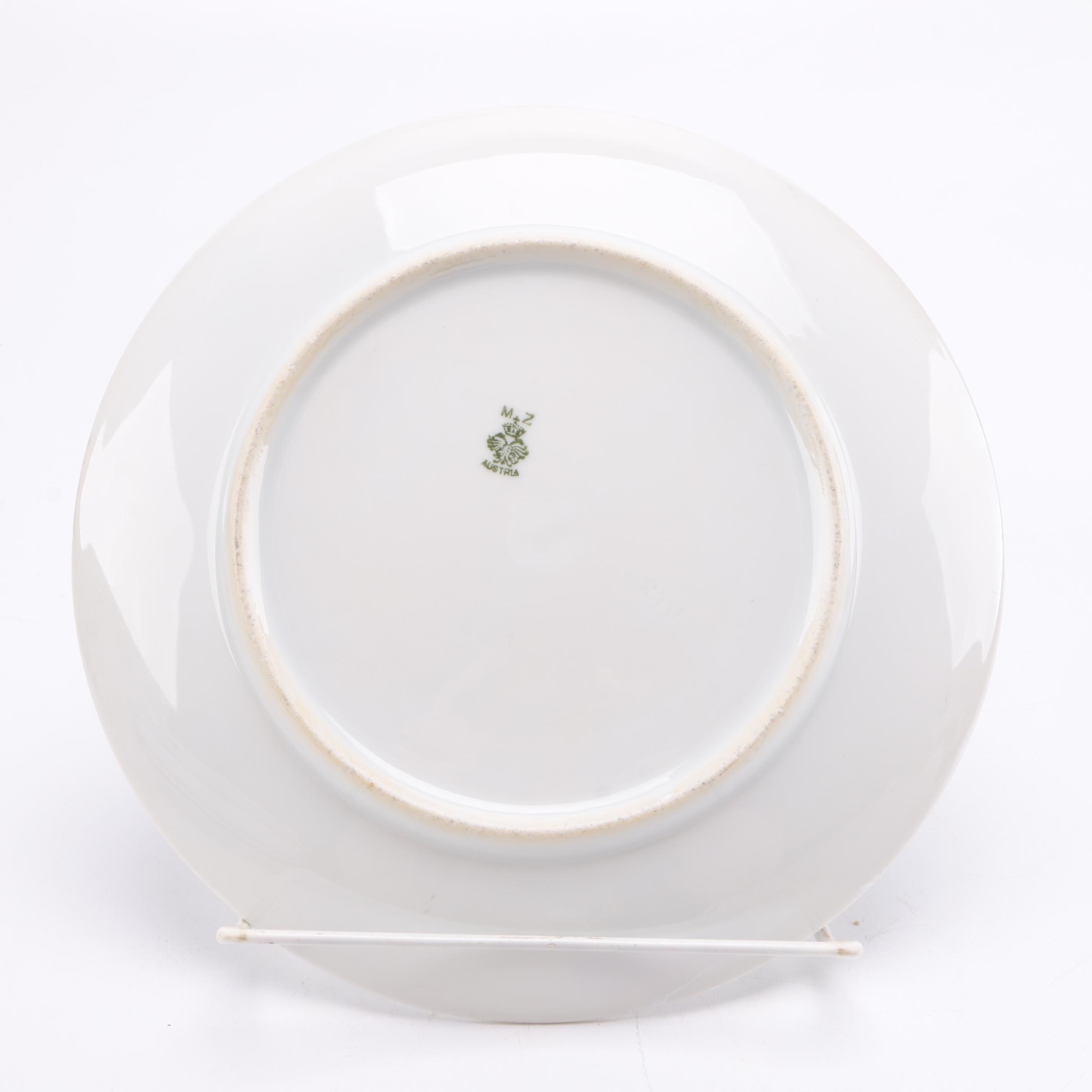 Circa 1920s Porcelain Plates Featuring Rosenthal