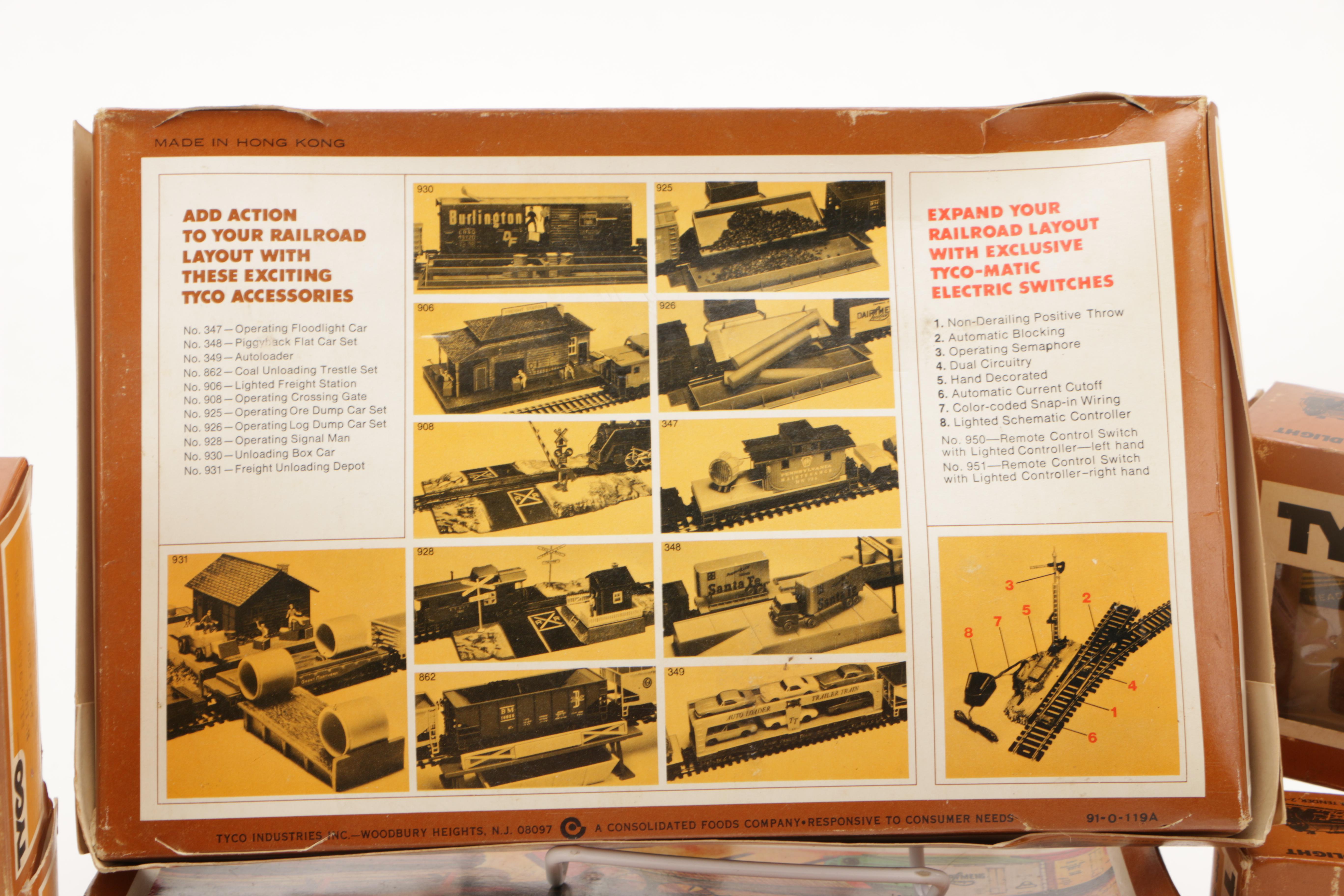 1970s Tyco Model Train Cars and Accessories