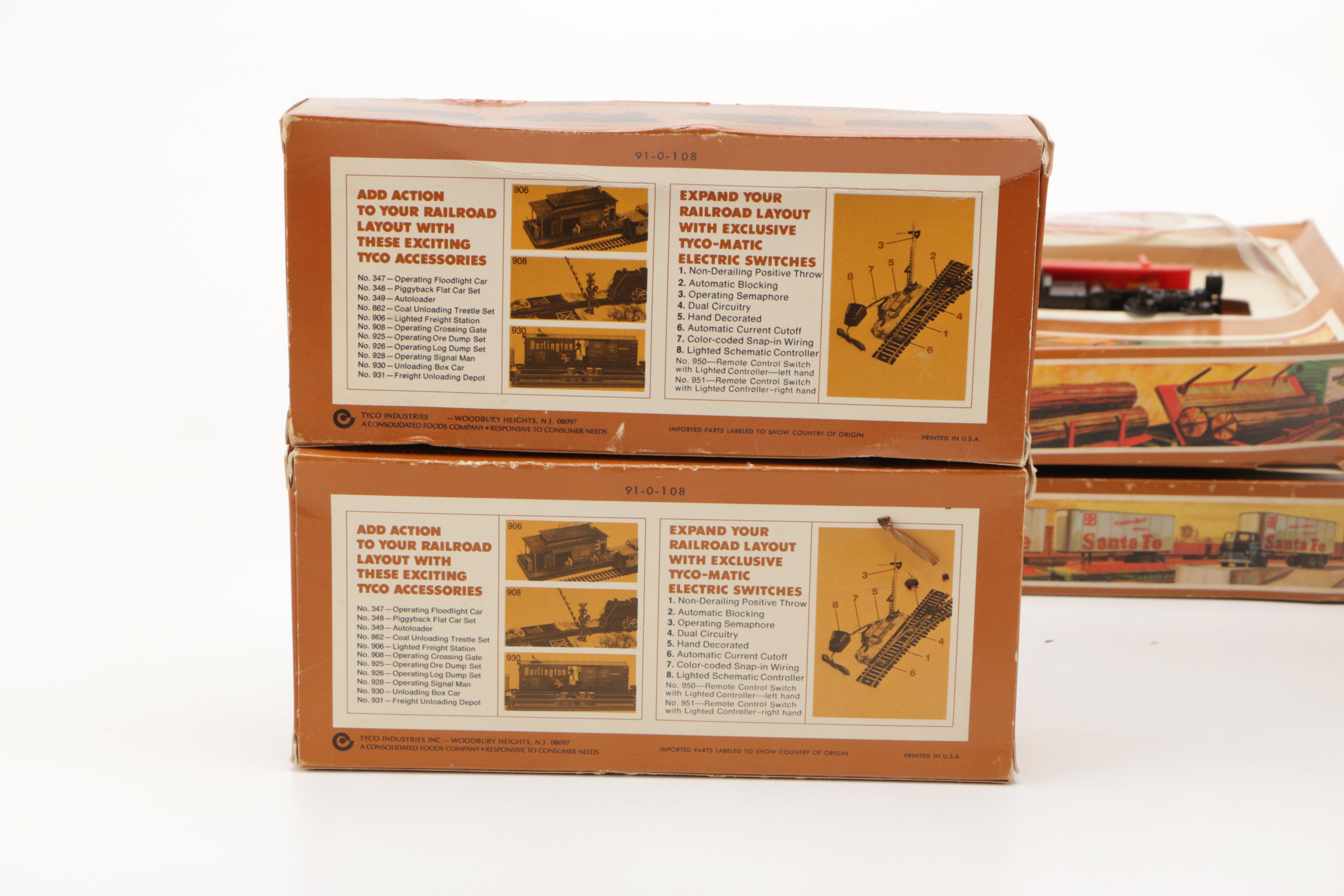 1970s Tyco Model Train Cars and Accessories