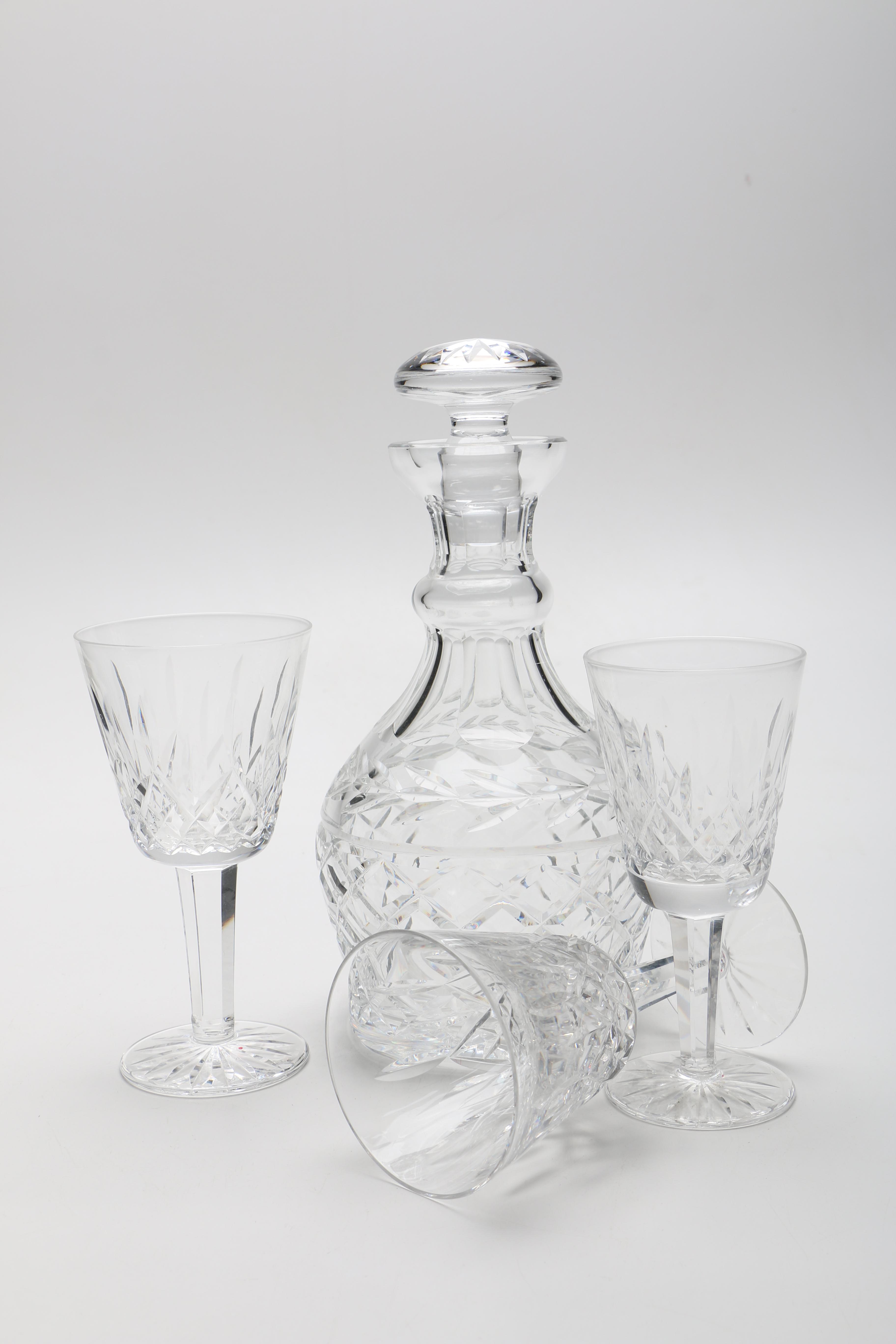 Waterford Crystal Decanter with Glasses