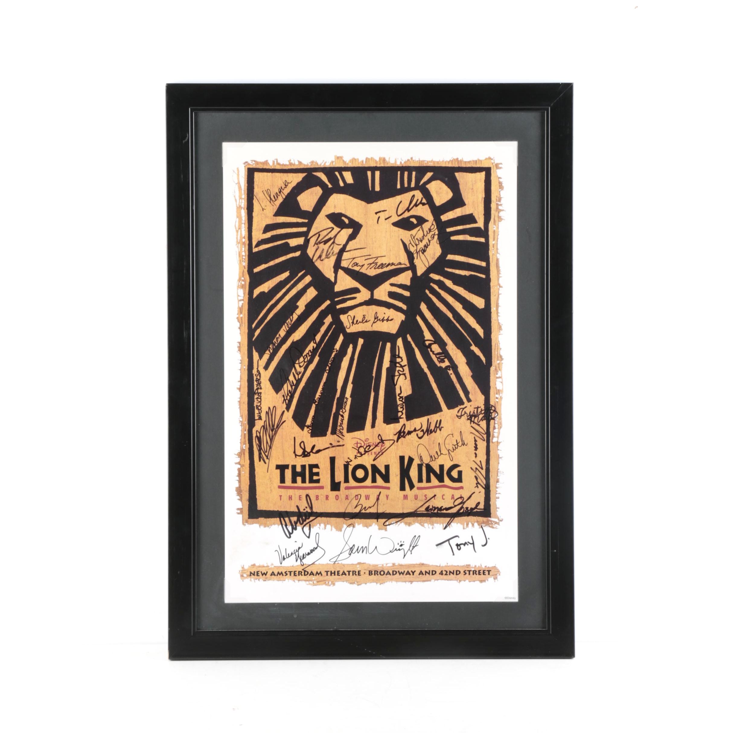Cast Autographed "Lion King" Broadway Poster