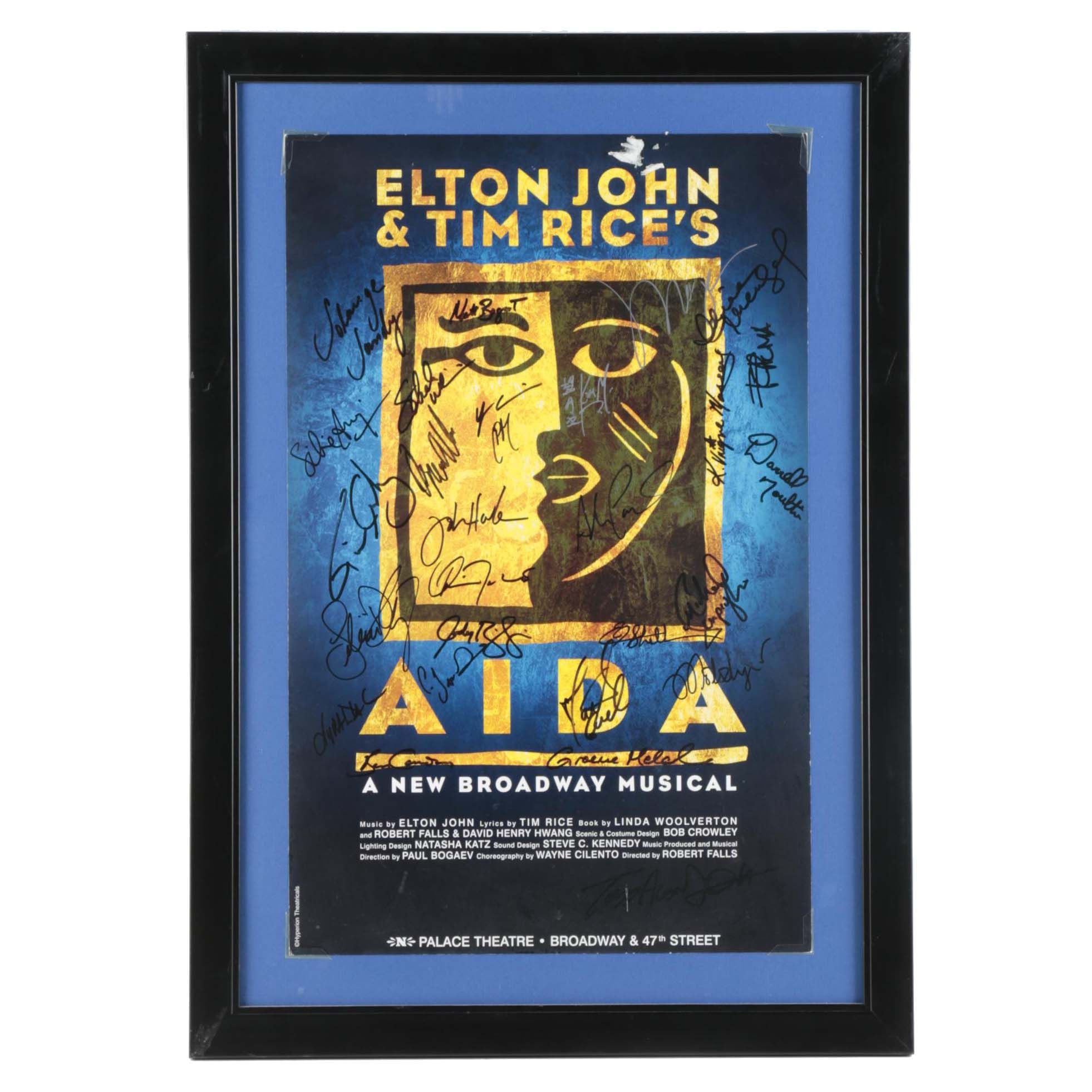 Cast Signed Aida Broadway Poster