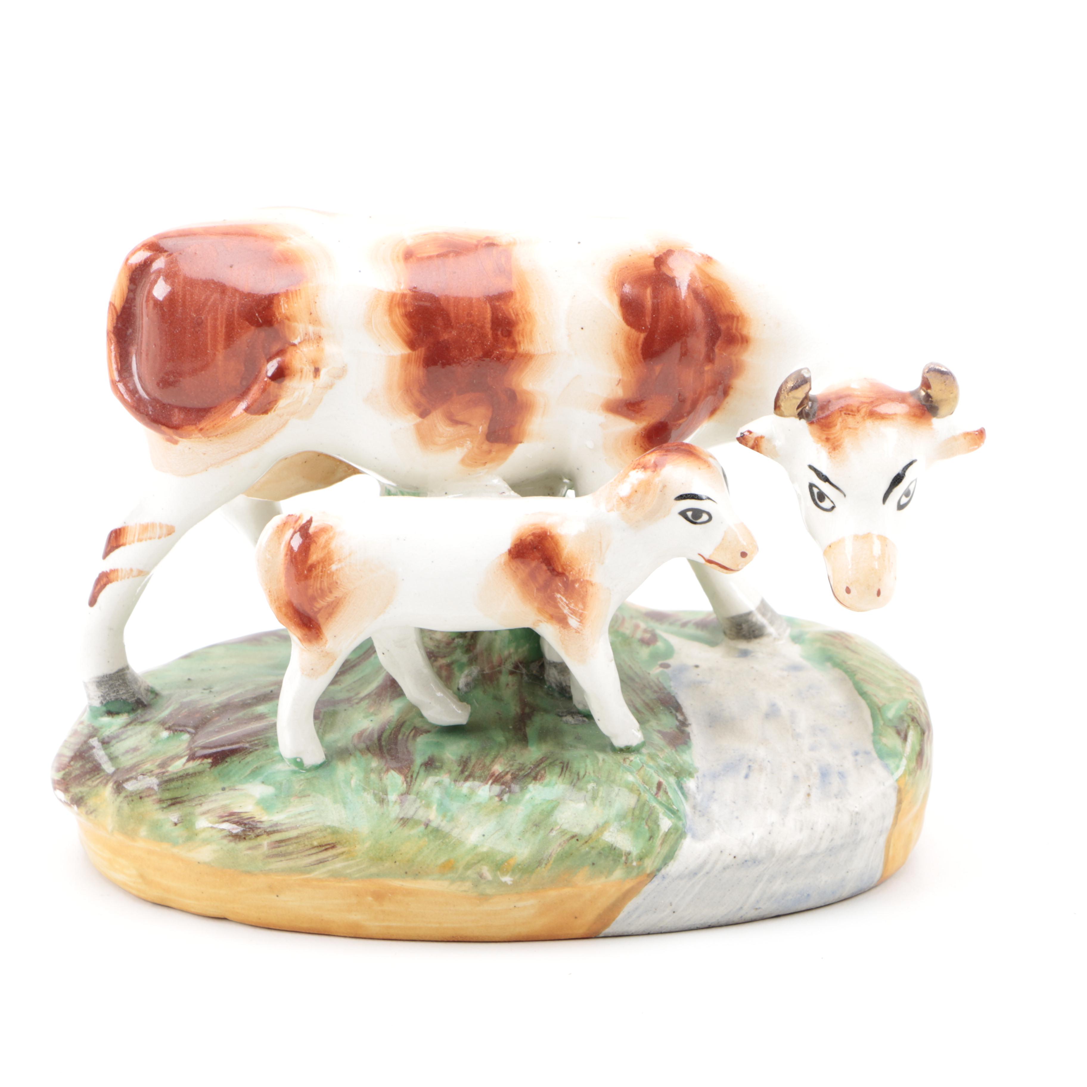 Earthenware  Figure in the Style of Early Staffordshire Pearlware