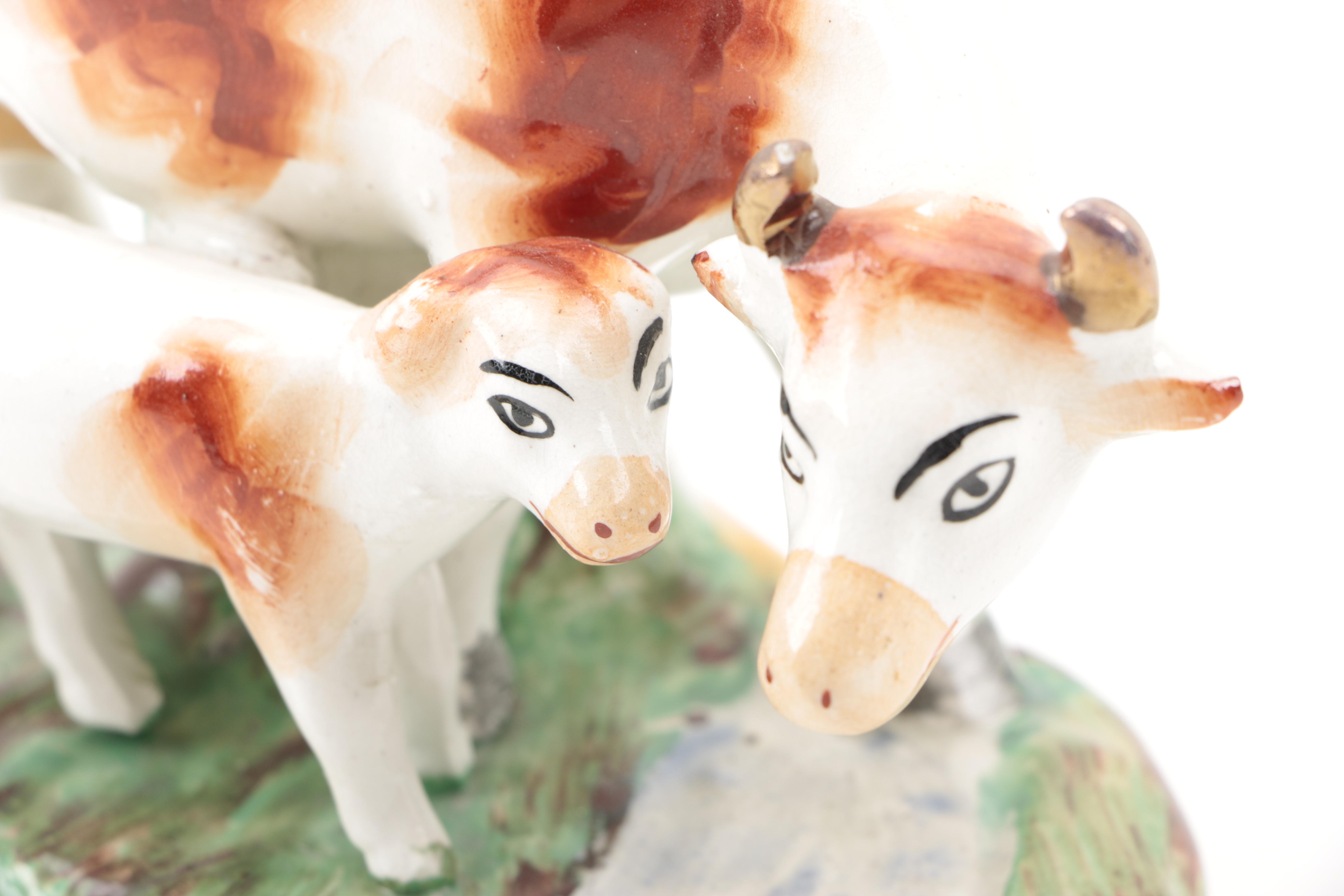 Earthenware  Figure in the Style of Early Staffordshire Pearlware