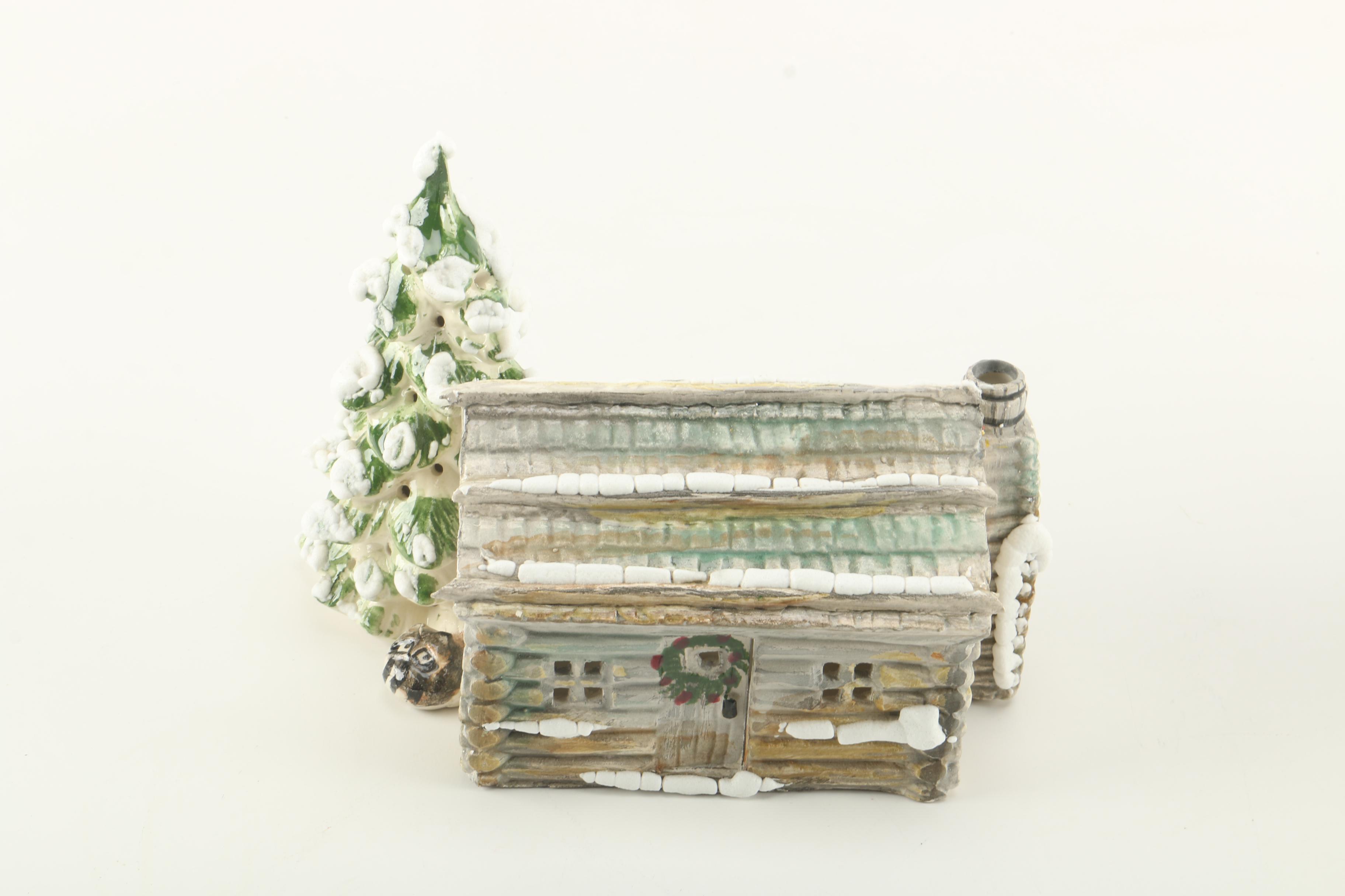 Three W-B Studios Inc Ceramic Miniature Houses