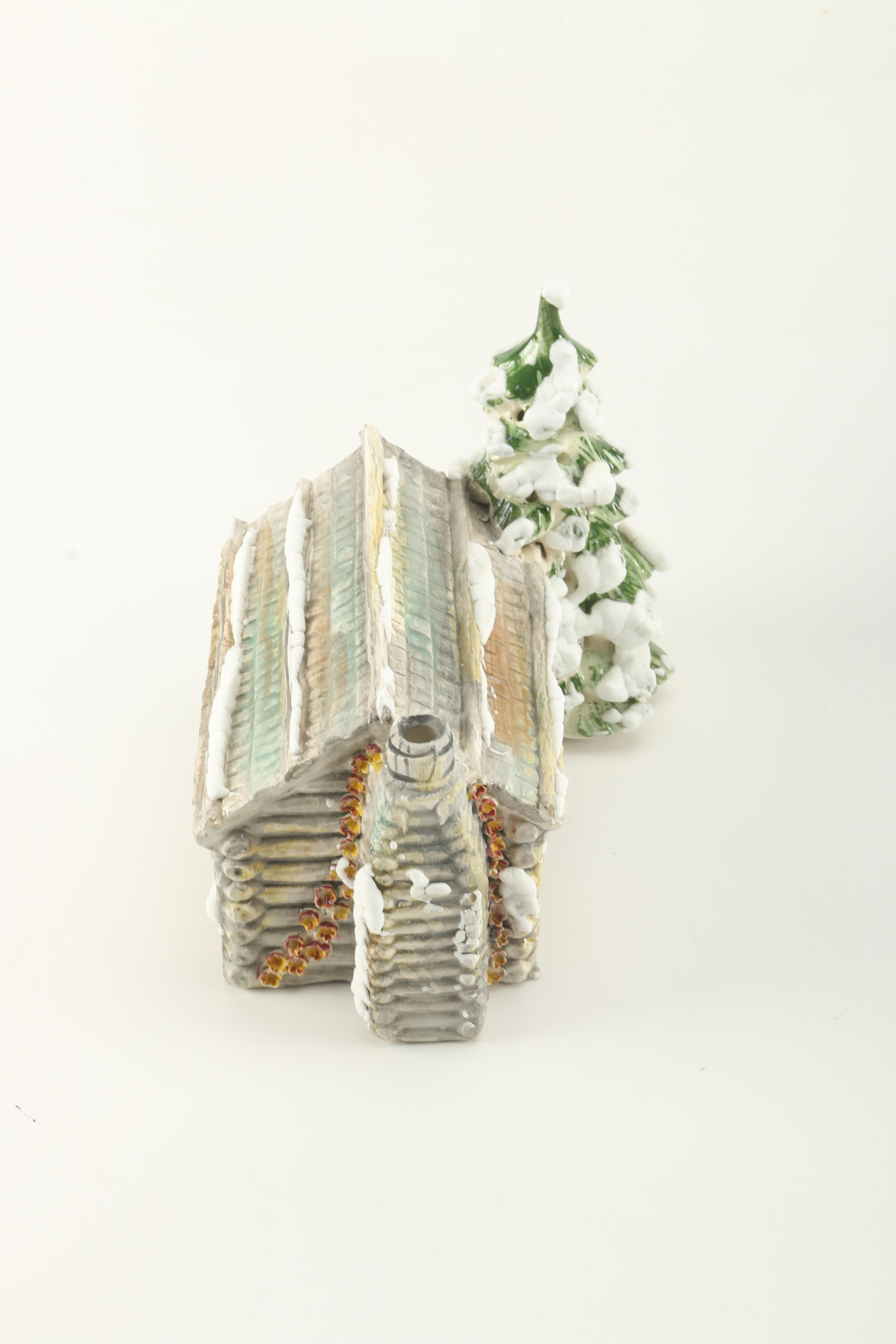 Three W-B Studios Inc Ceramic Miniature Houses