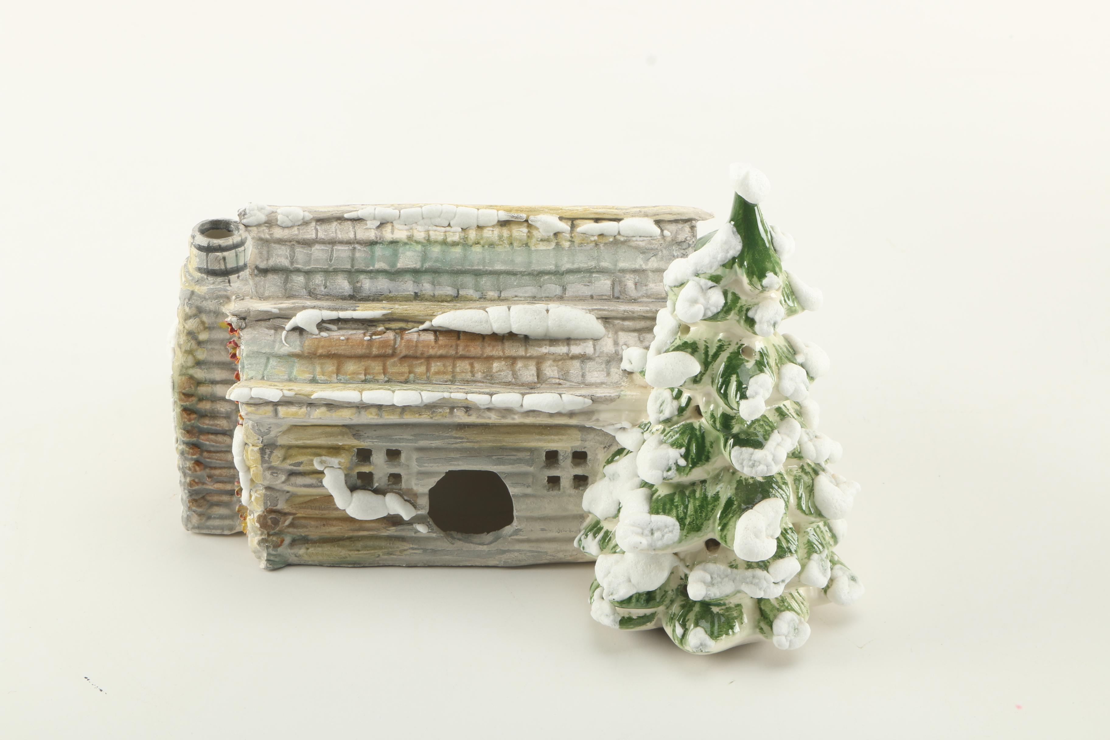 Three W-B Studios Inc Ceramic Miniature Houses