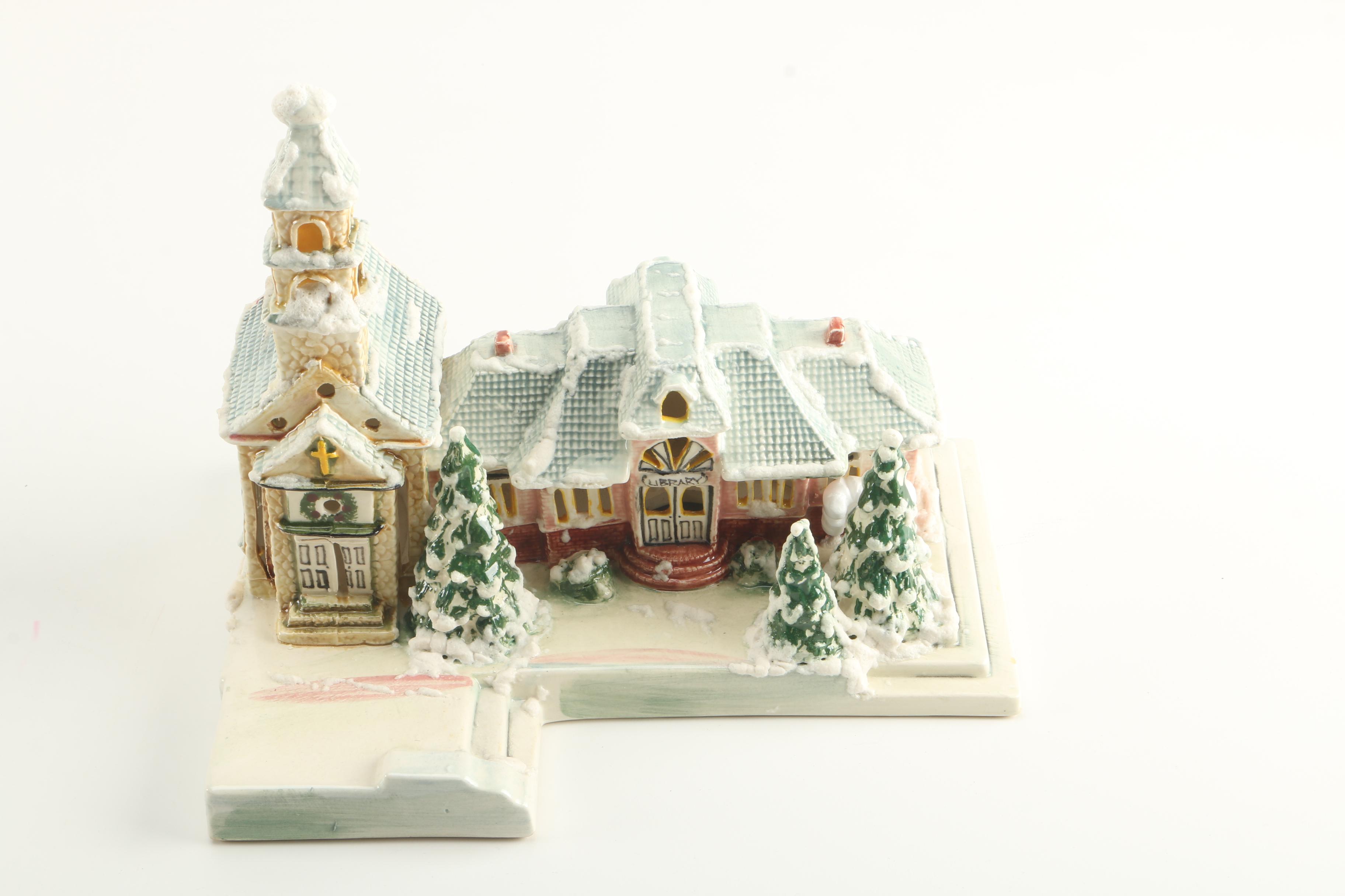 Three W-B Studios Inc Ceramic Miniature Houses