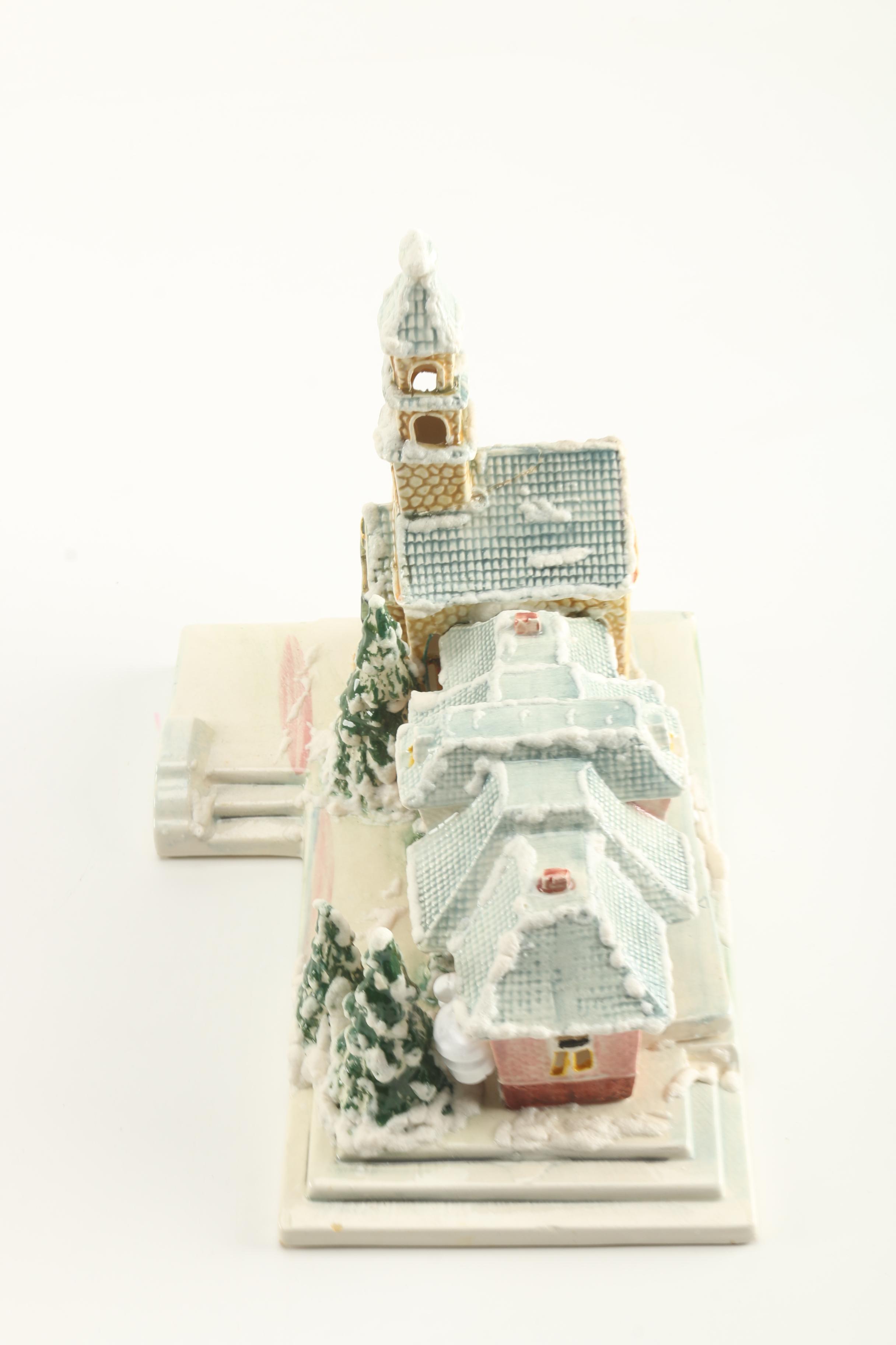 Three W-B Studios Inc Ceramic Miniature Houses