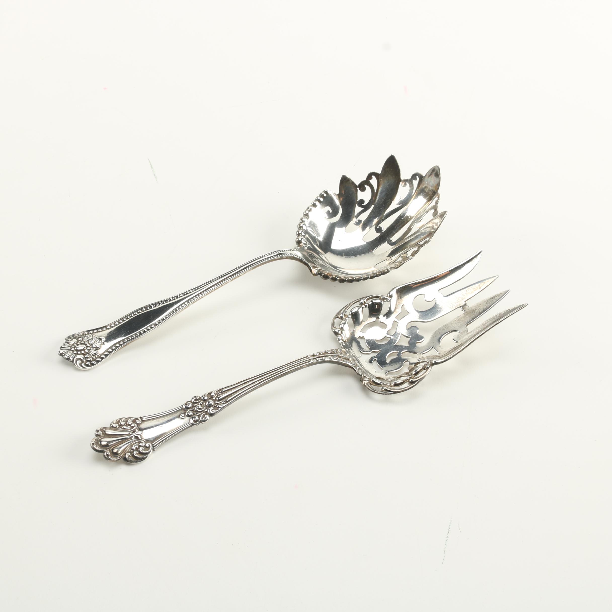 Sterling Silver Serving Utensils Featuring Featuring J.B & S.M Knowles