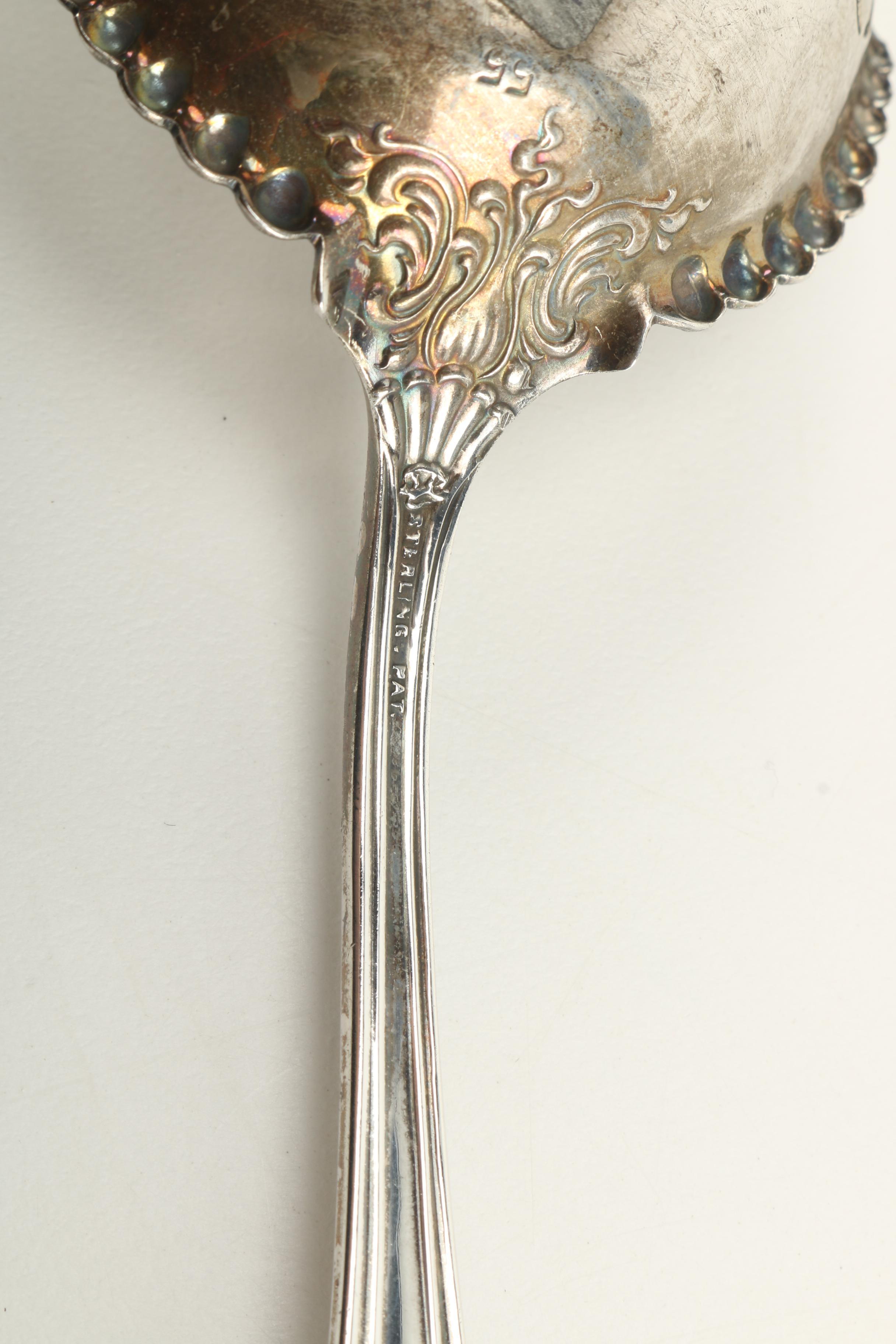 Sterling Silver Serving Utensils Featuring Featuring J.B & S.M Knowles