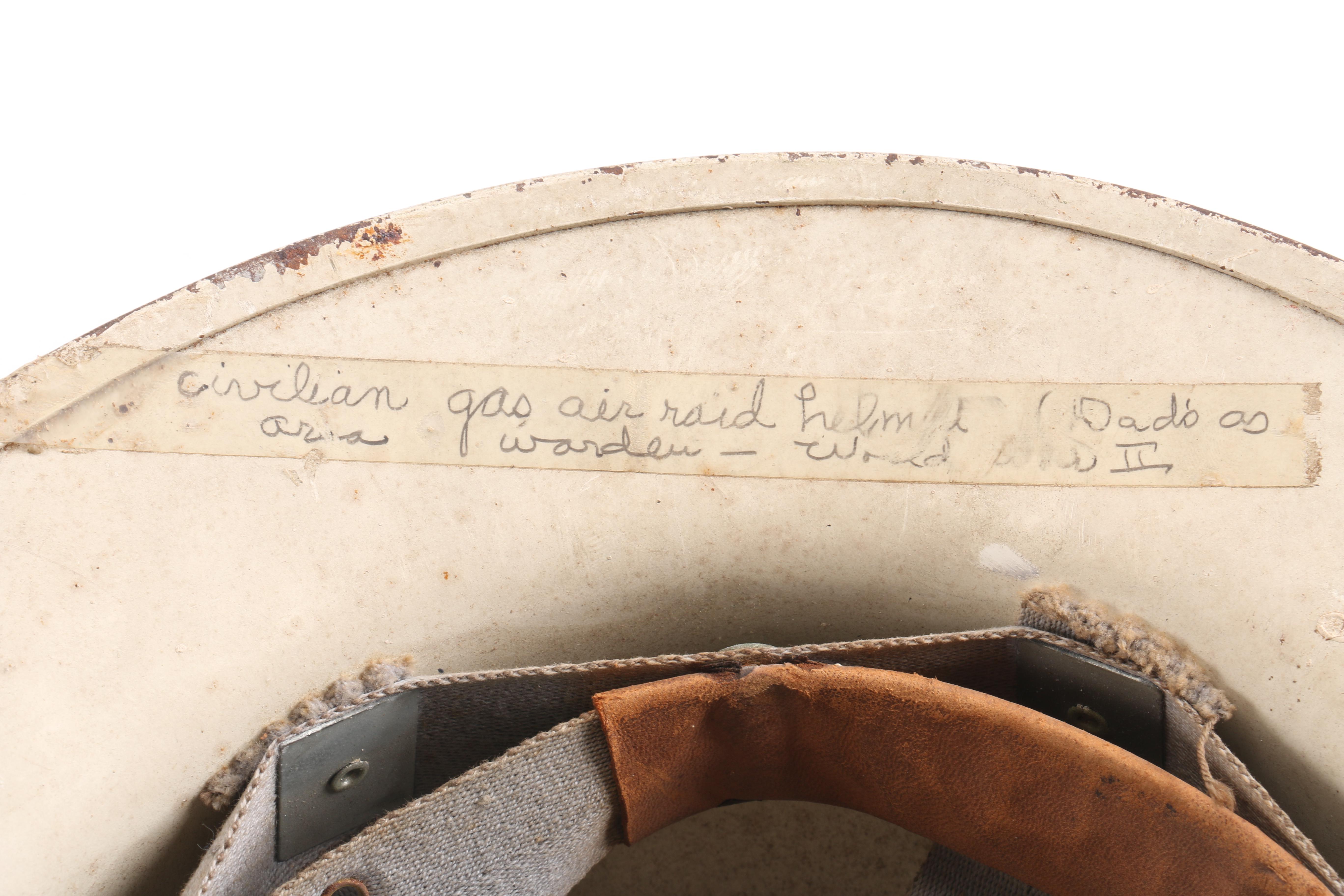 World War II U.S. Civil Defense Air Raid Warden Helmet