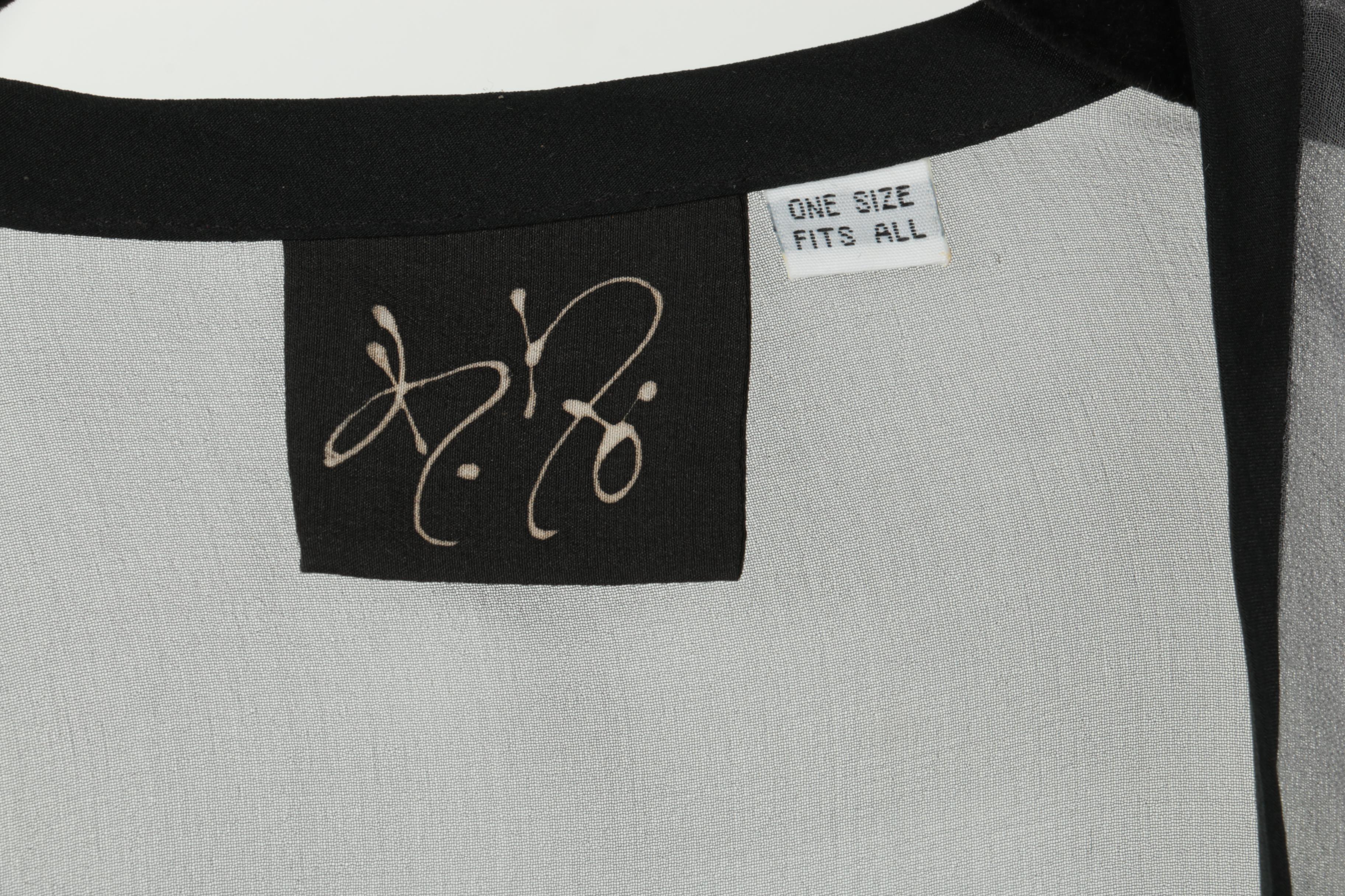 Blue Floral Chiffon Shawls