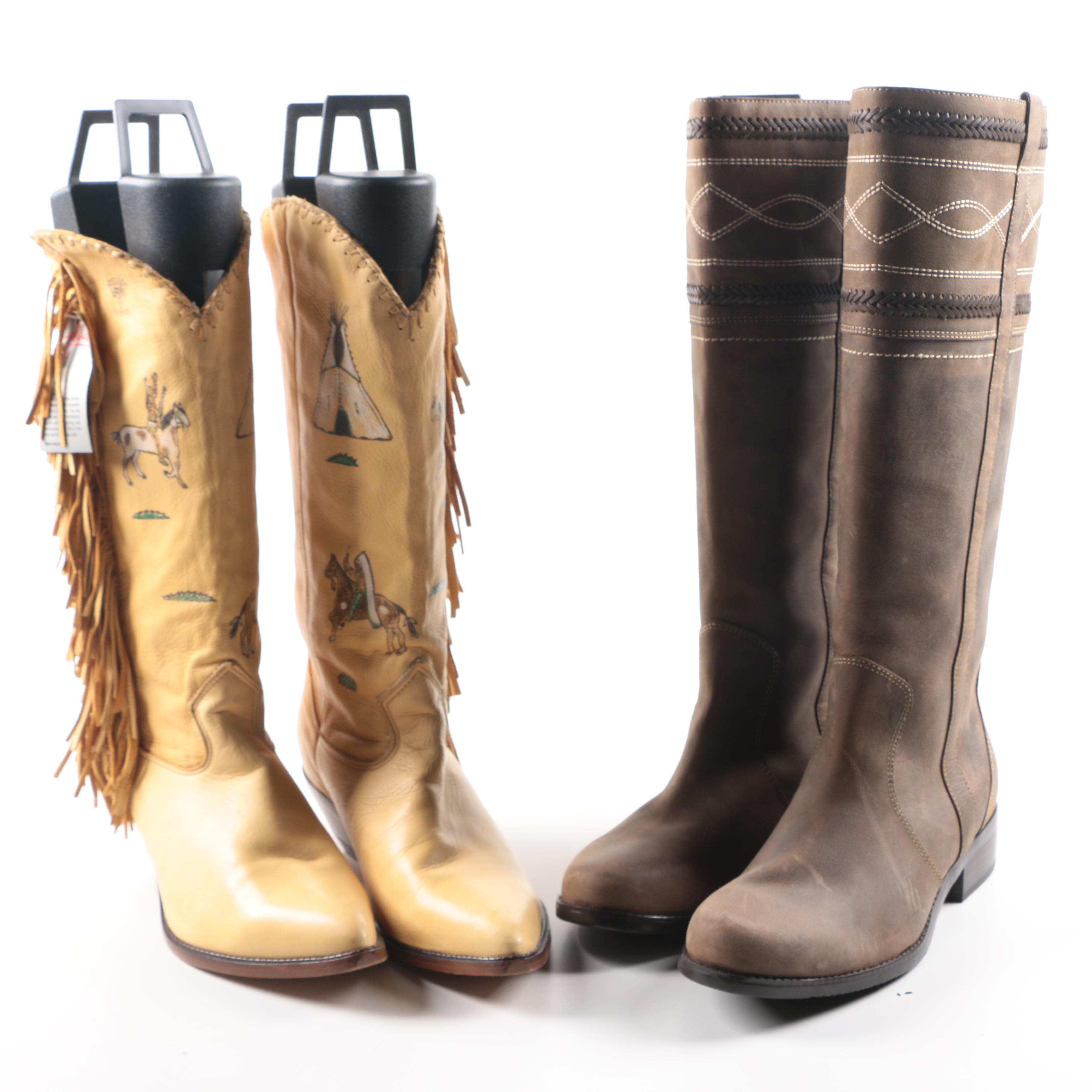 Ruff-Hewn Sundancer Leather Boots and Zodiac Frontier Leather Boots